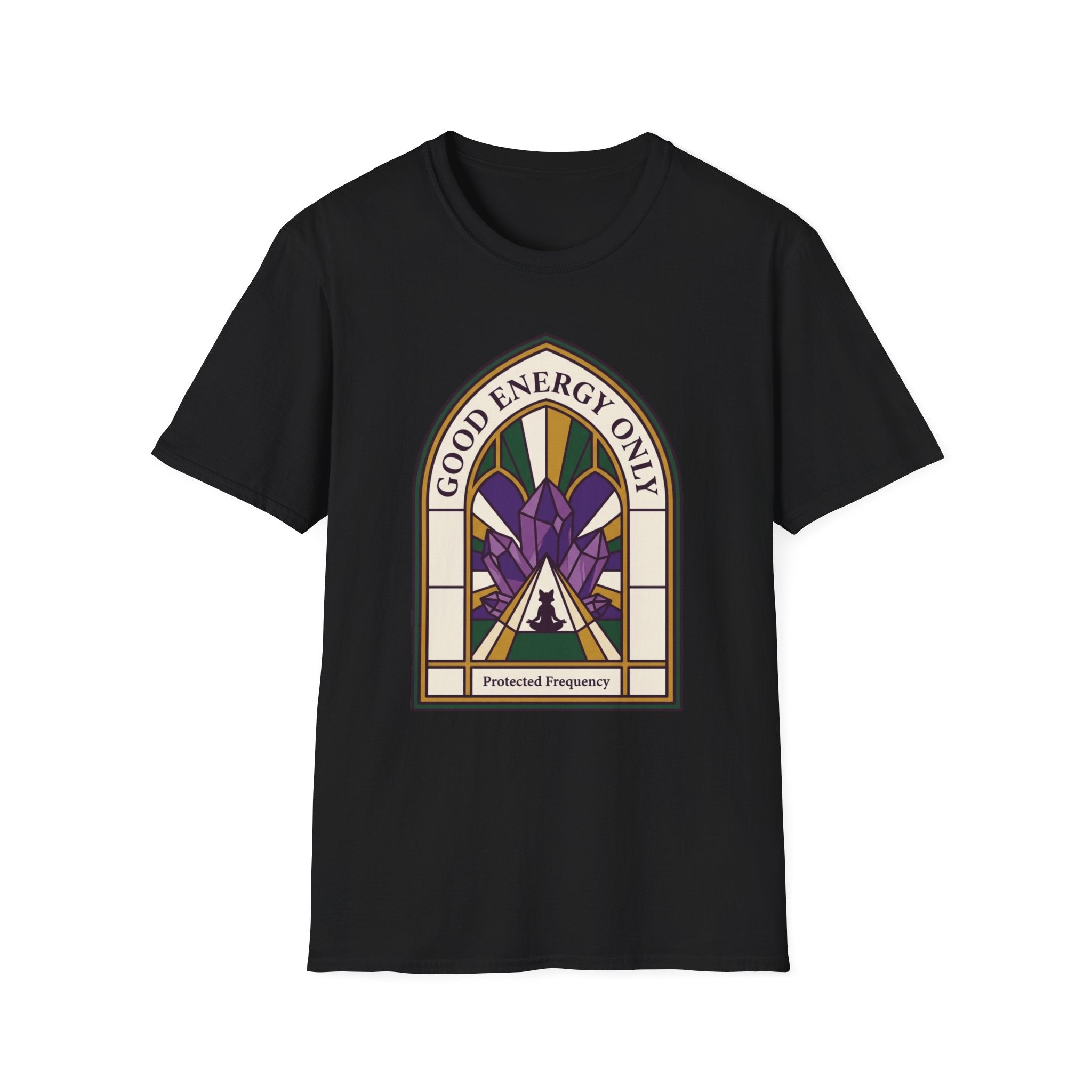 Good Energy Only T‑Shirt | Crystal Stained Glass Graphic Tee