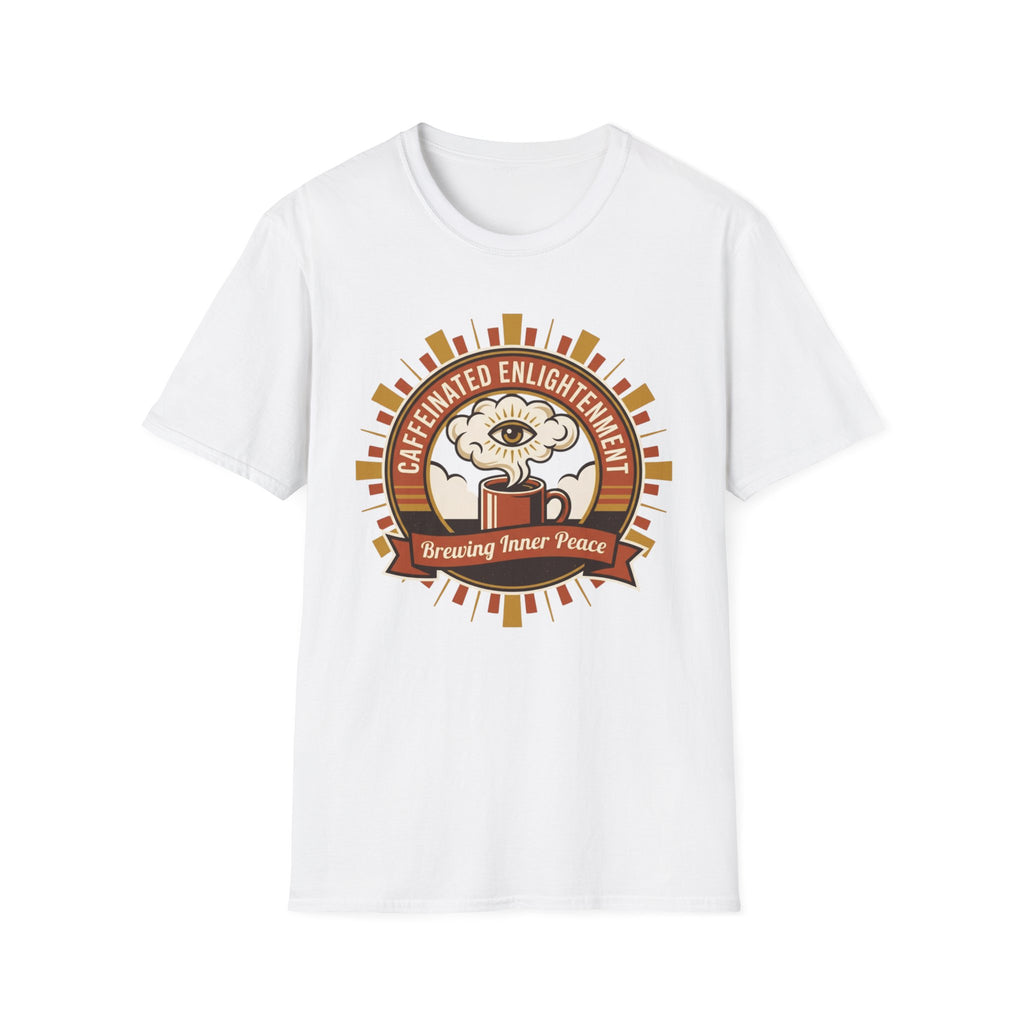 Caffeinated Enlightenment Tee | 'Brewing Inner Peace' Coffee Graphic T-Shirt