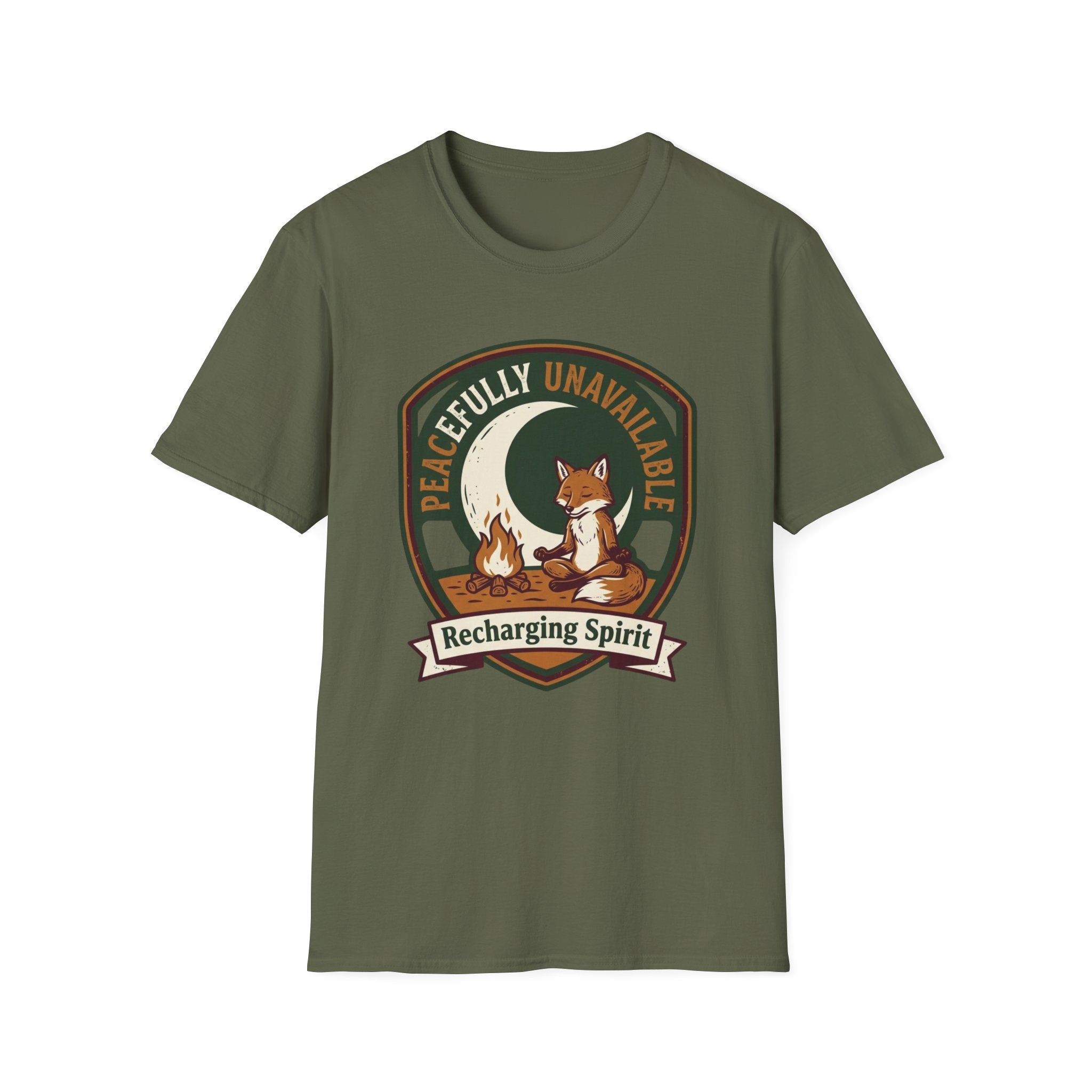 Peacefully Unavailable Fox T-Shirt | Recharging Spirit Graphic Tee