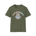"Inner Peace Until I Get My Coffee" Cute Meditating Cat Graphic T-Shirt