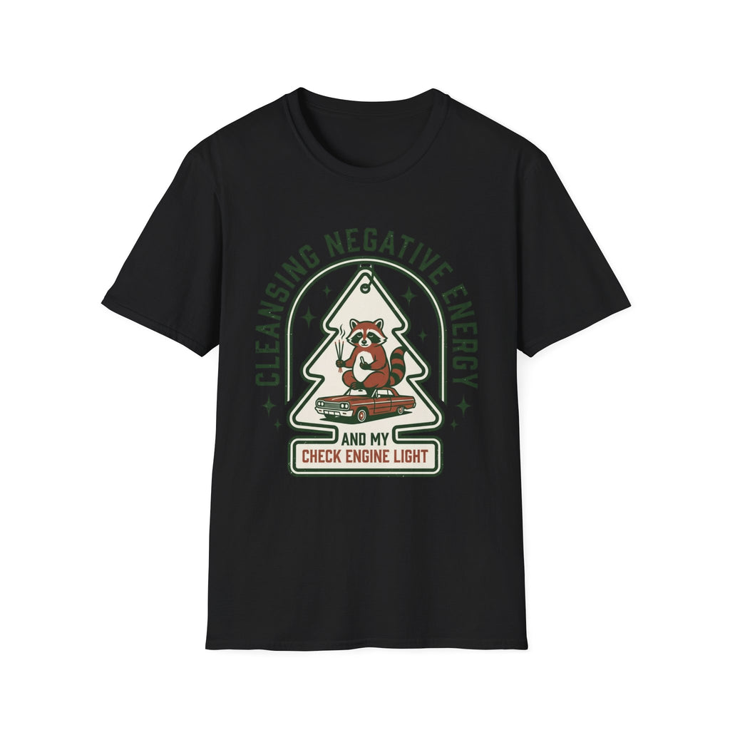 "Cleansing Negative Energy" Raccoon Graphic T-Shirt