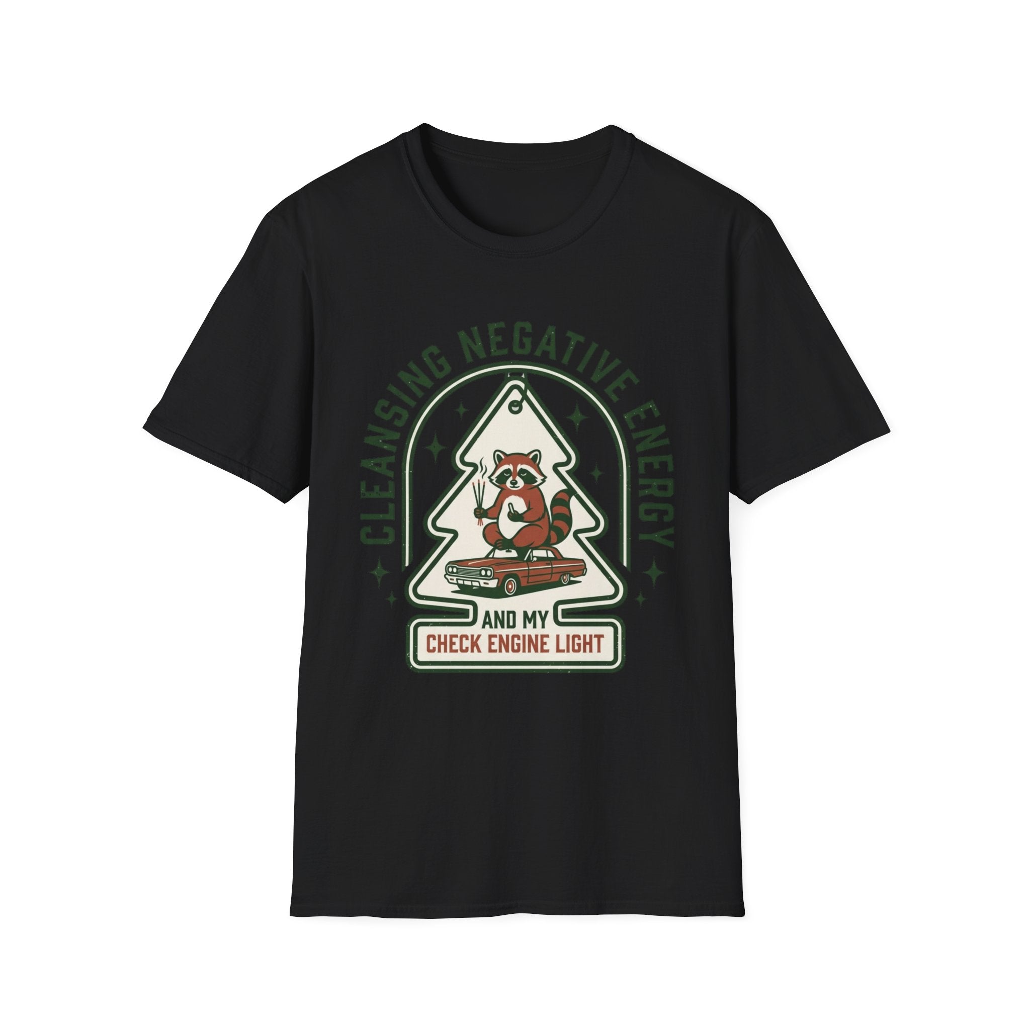 "Cleansing Negative Energy" Raccoon Graphic T-Shirt