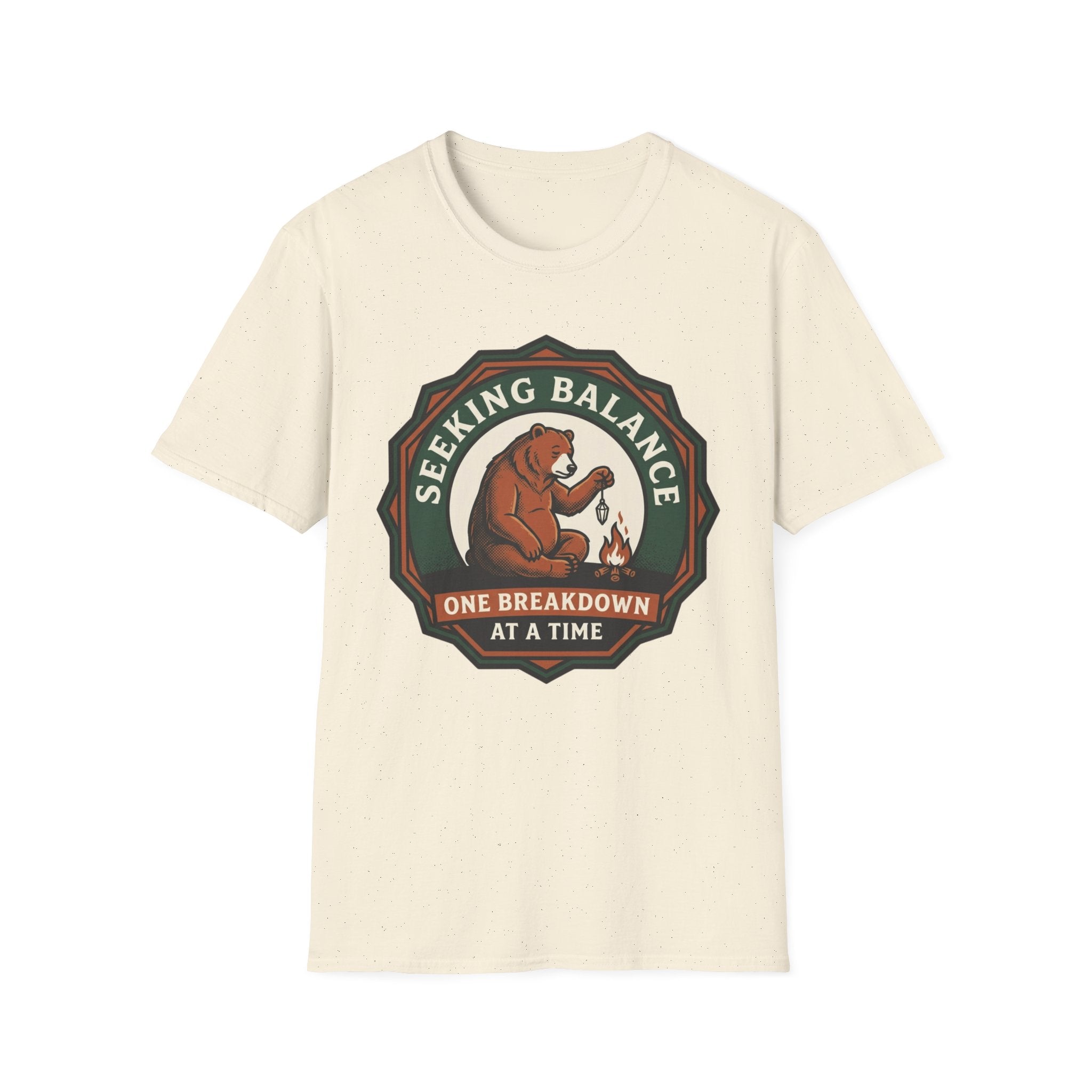 Seeking Balance Bear T-Shirt | "One Breakdown at a Time" Mental Health Awareness Tee