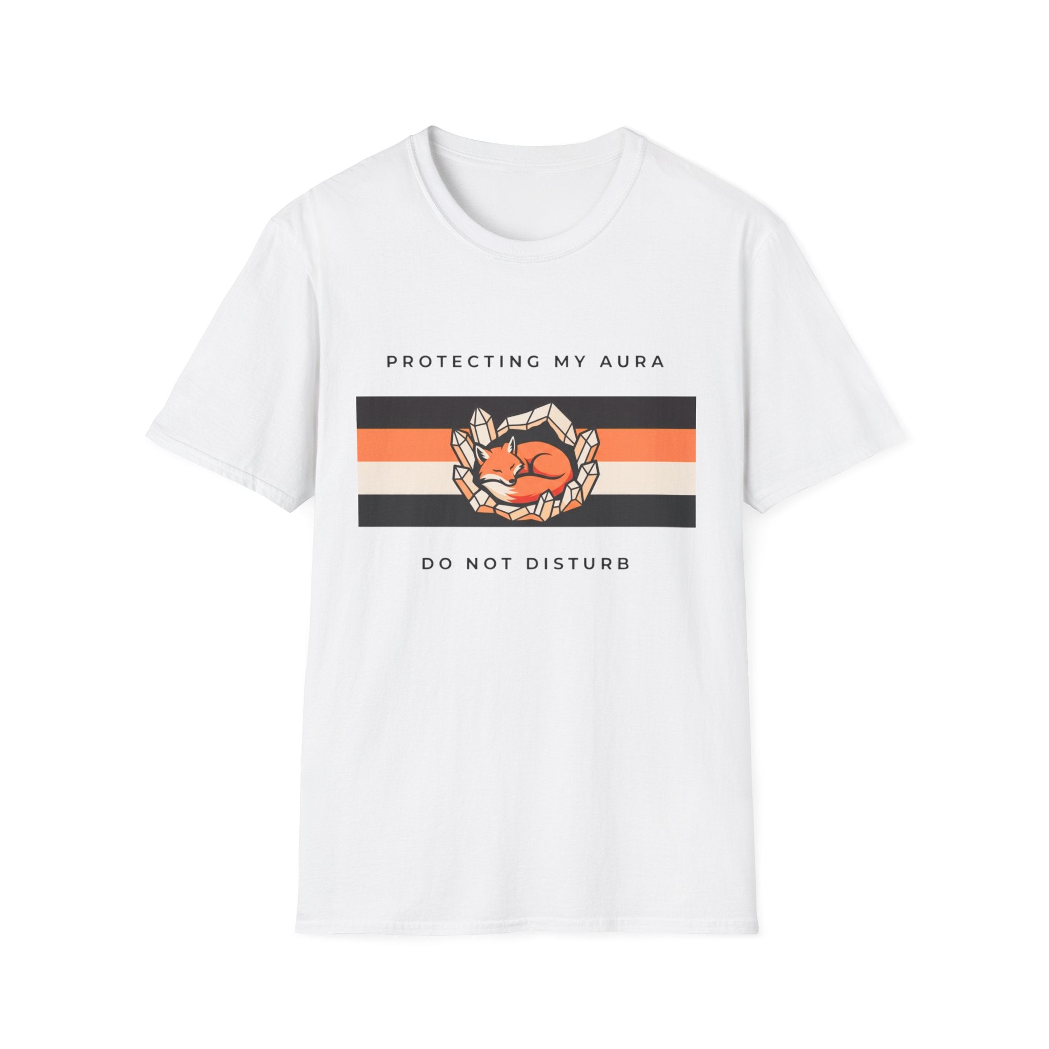 Protecting My Aura T‑Shirt | Cute Sleeping Fox Graphic Tee (Do Not Disturb)