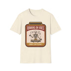 Running on Vibes and Caffeine T-Shirt | Skeleton Yoga Retro Graphic Tee
