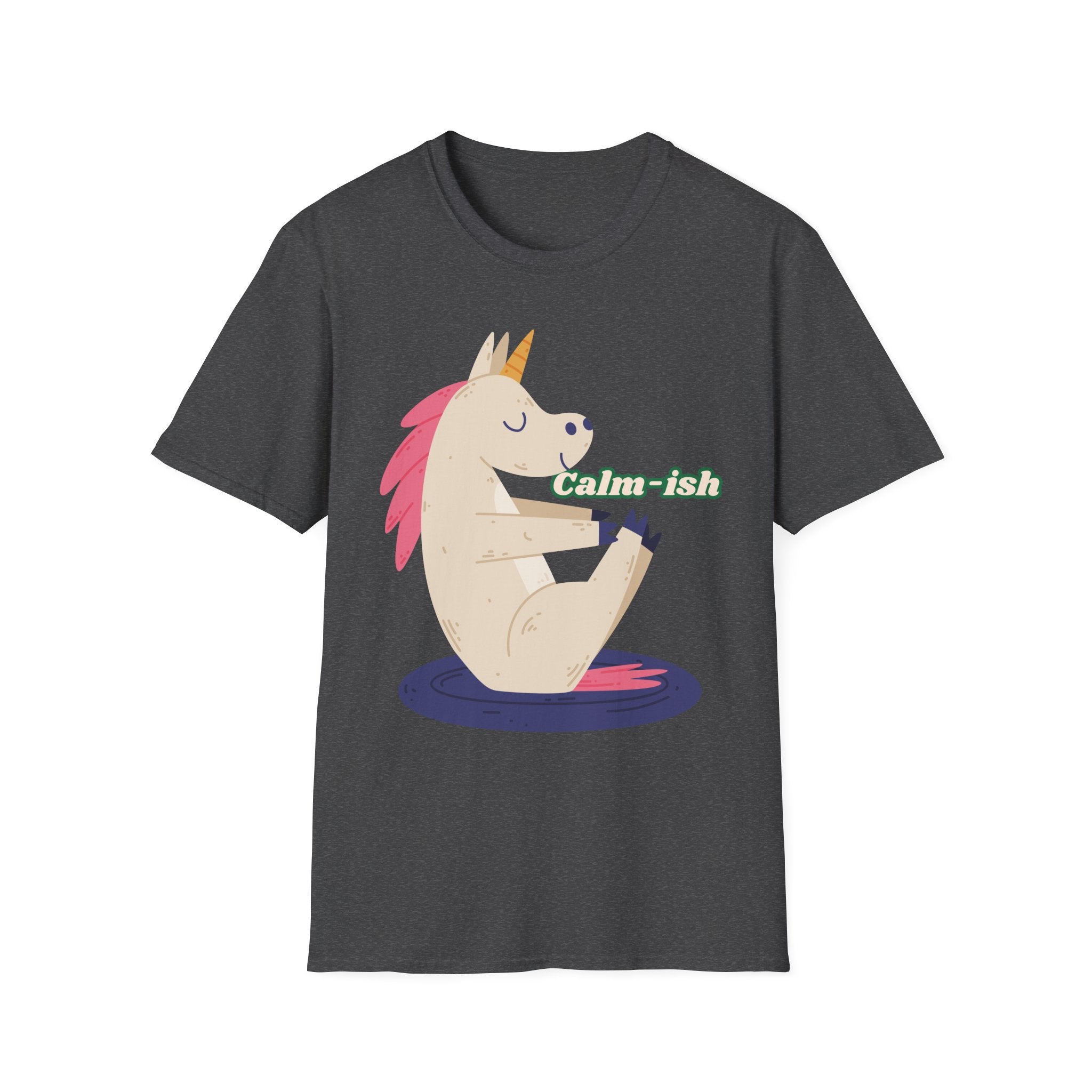 Calm-ish Unicorn T‑Shirt | Relaxed Yoga Cute Graphic Tee