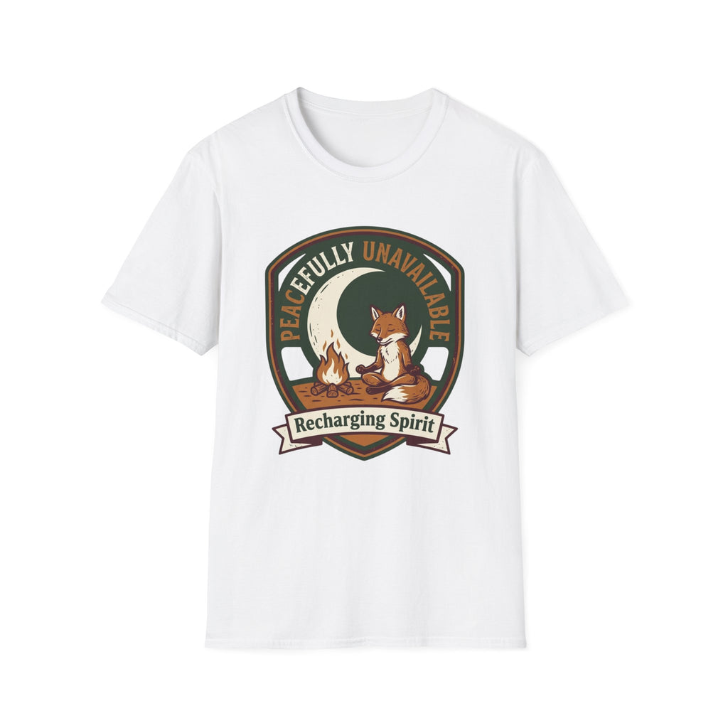 Peacefully Unavailable Fox T-Shirt | Recharging Spirit Graphic Tee