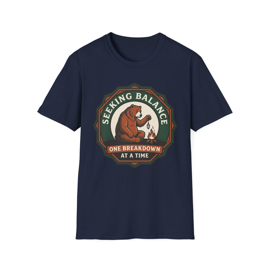 Seeking Balance Bear T-Shirt | "One Breakdown at a Time" Mental Health Awareness Tee