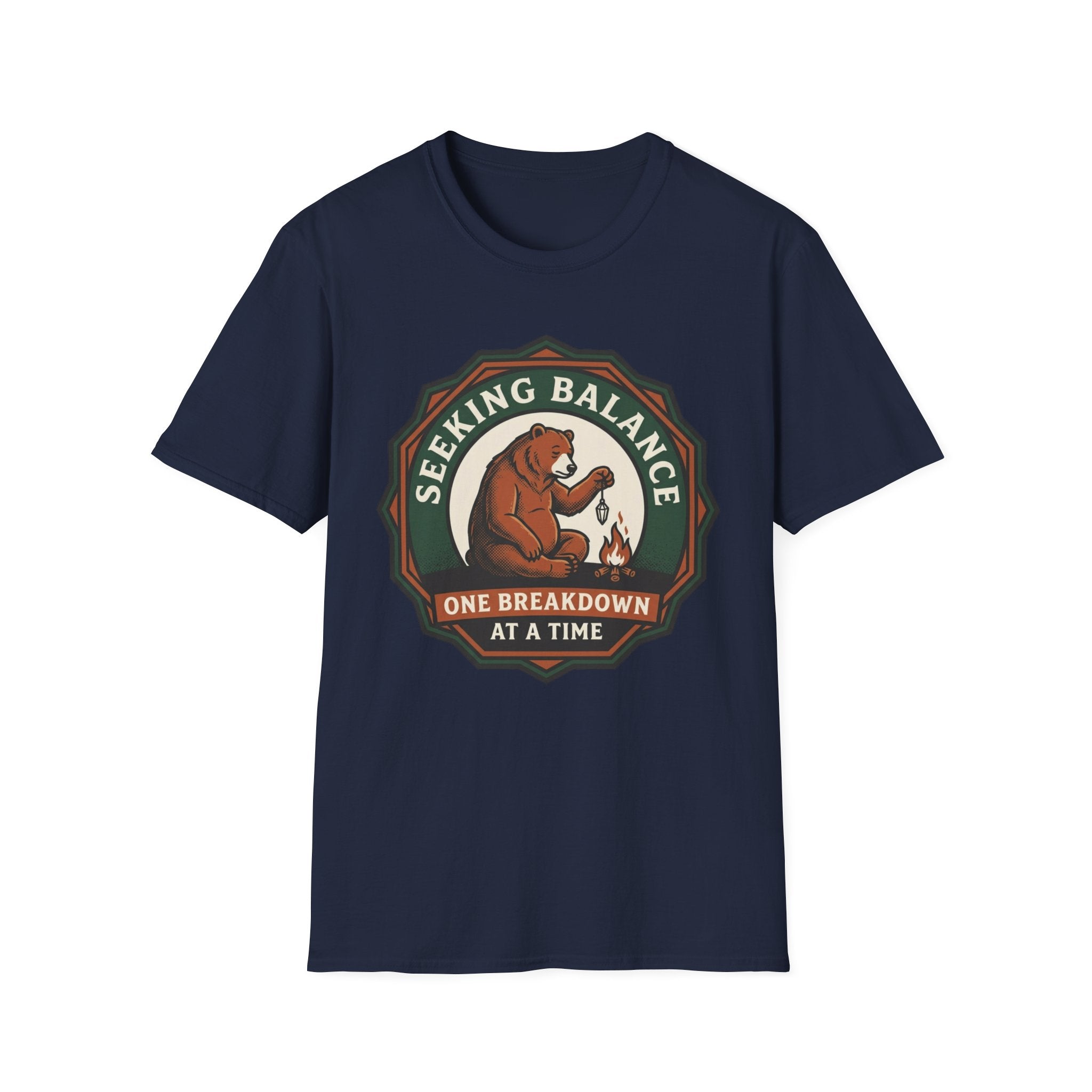 Seeking Balance Bear T-Shirt | "One Breakdown at a Time" Mental Health Awareness Tee
