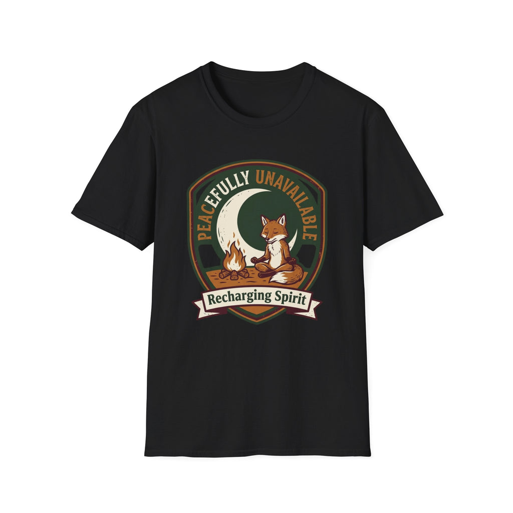 Peacefully Unavailable Fox T-Shirt | Recharging Spirit Graphic Tee