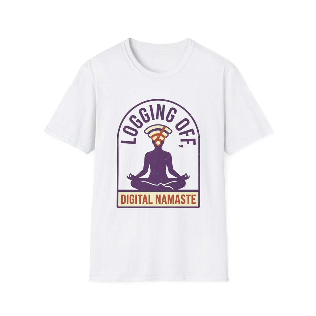 "Logging Off" Digital Namaste Meditation T-Shirt