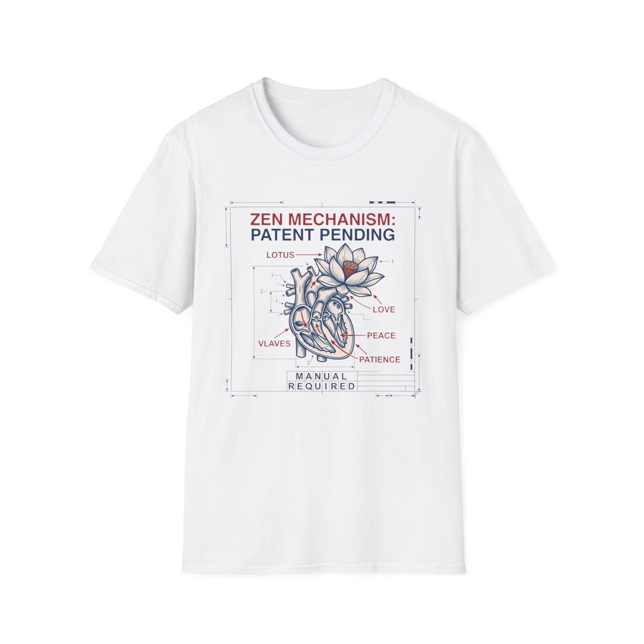 Zen Mechanism: Patent Pending T-Shirt | Lotus Heart Anatomy Graphic Tee