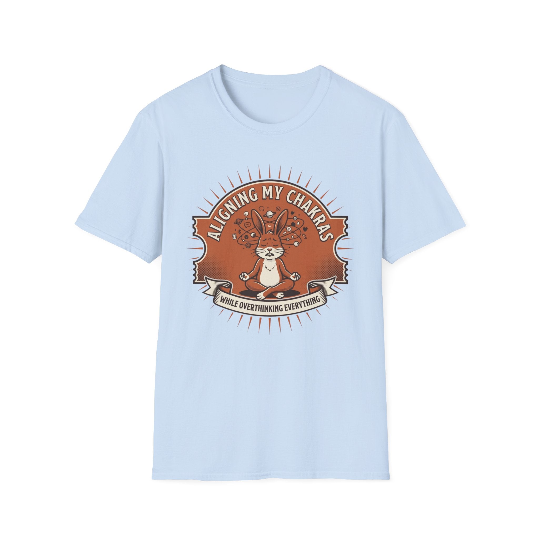 Aligning My Chakras T-Shirt | Cute Meditation Bunny Yoga Tee