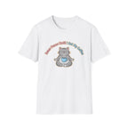 "Inner Peace Until I Get My Coffee" Cute Meditating Cat Graphic T-Shirt