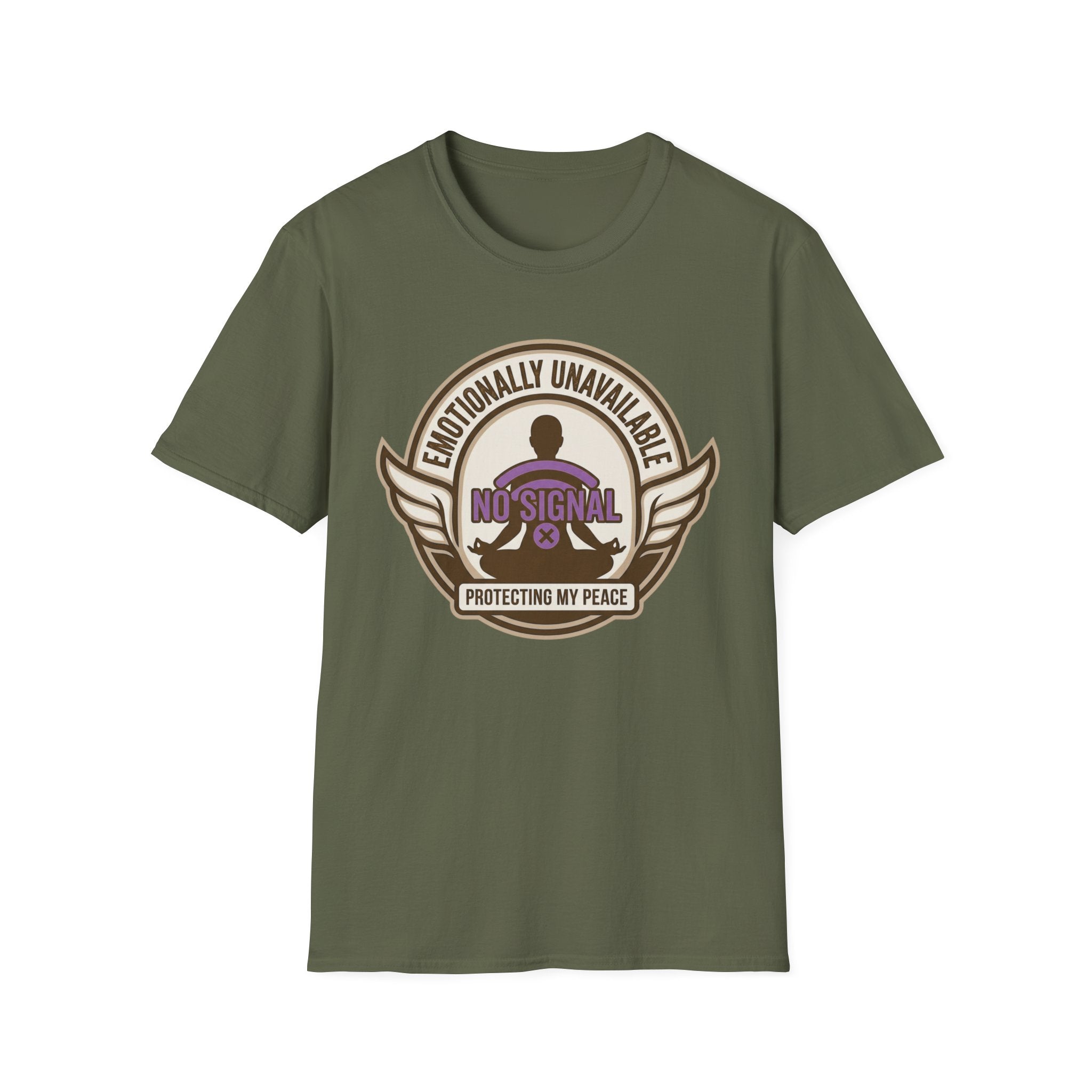 Emotionally Unavailable T-Shirt | "No Signal" Protective Peace Graphic Tee