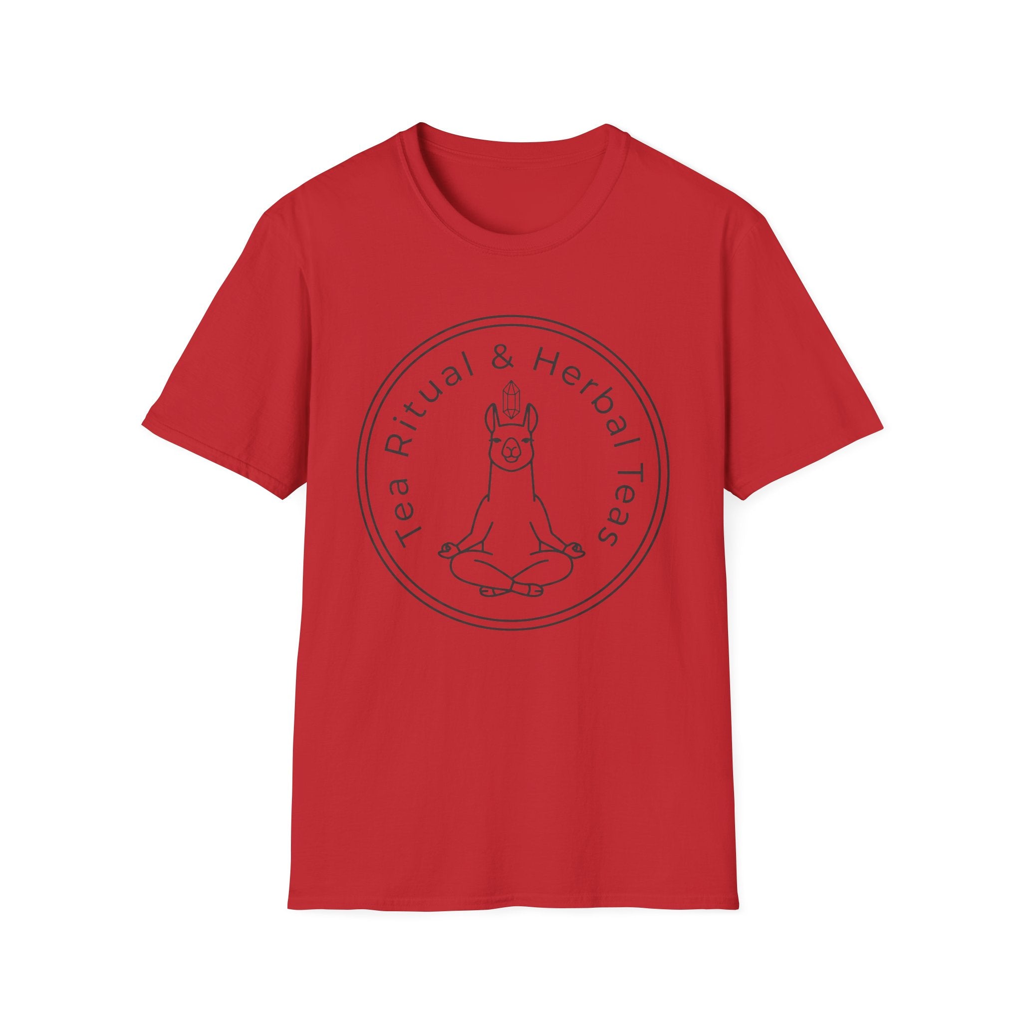 Llama Tea Ritual T-Shirt | 'Tea Ritual & Herbal Teas' Minimal Graphic Tee