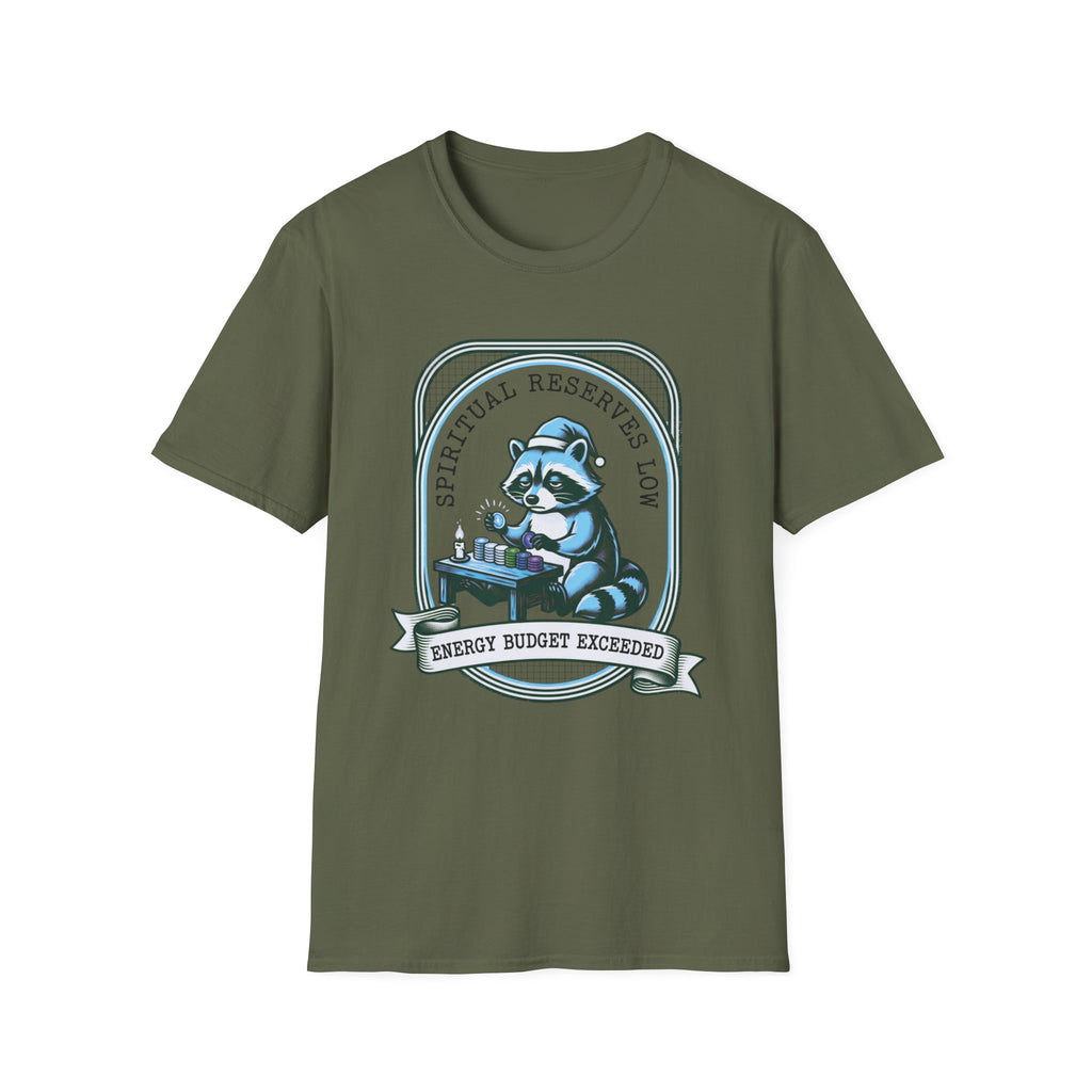 Raccoon 'Spiritual Reserves Low' Graphic T-Shirt