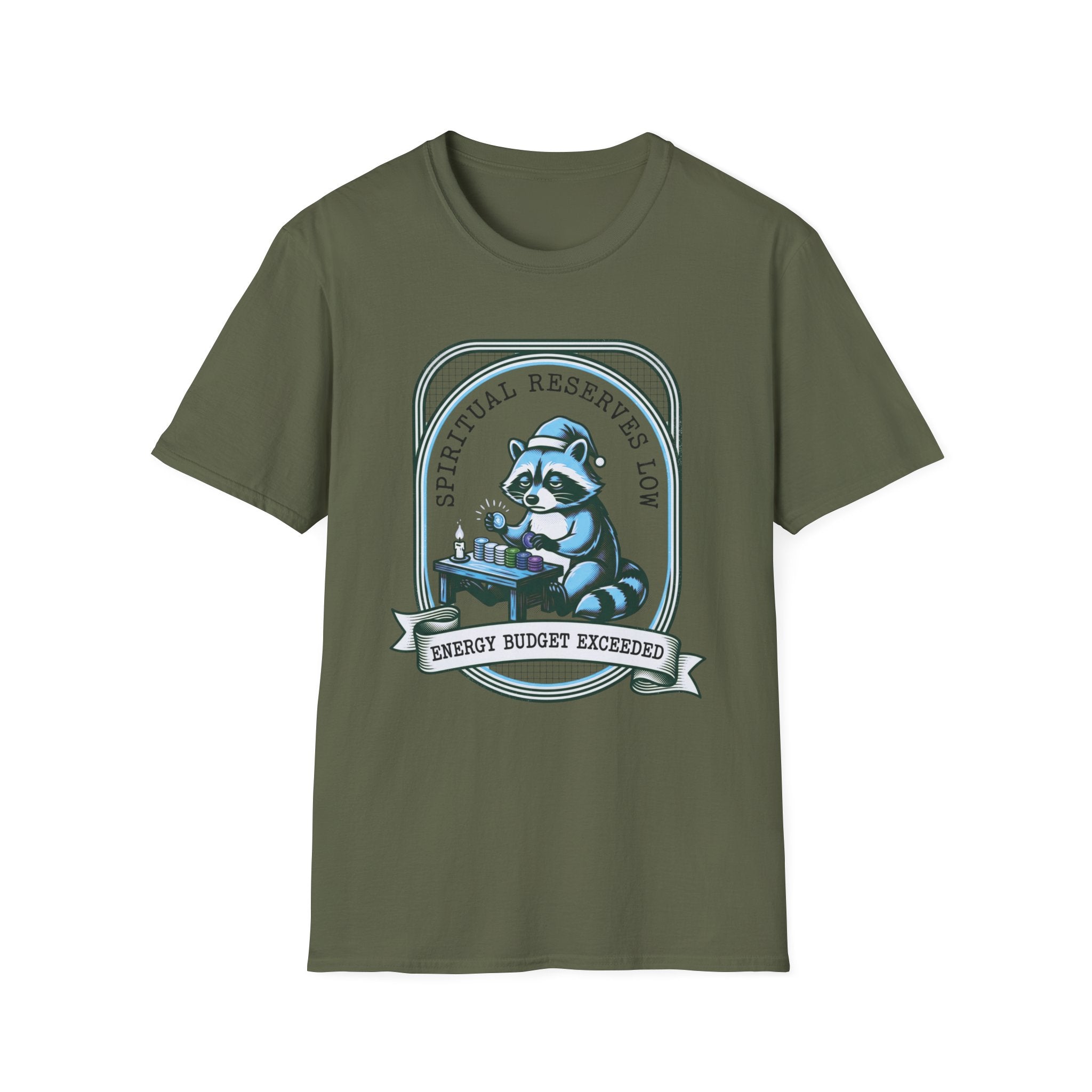 Raccoon 'Spiritual Reserves Low' Graphic T-Shirt