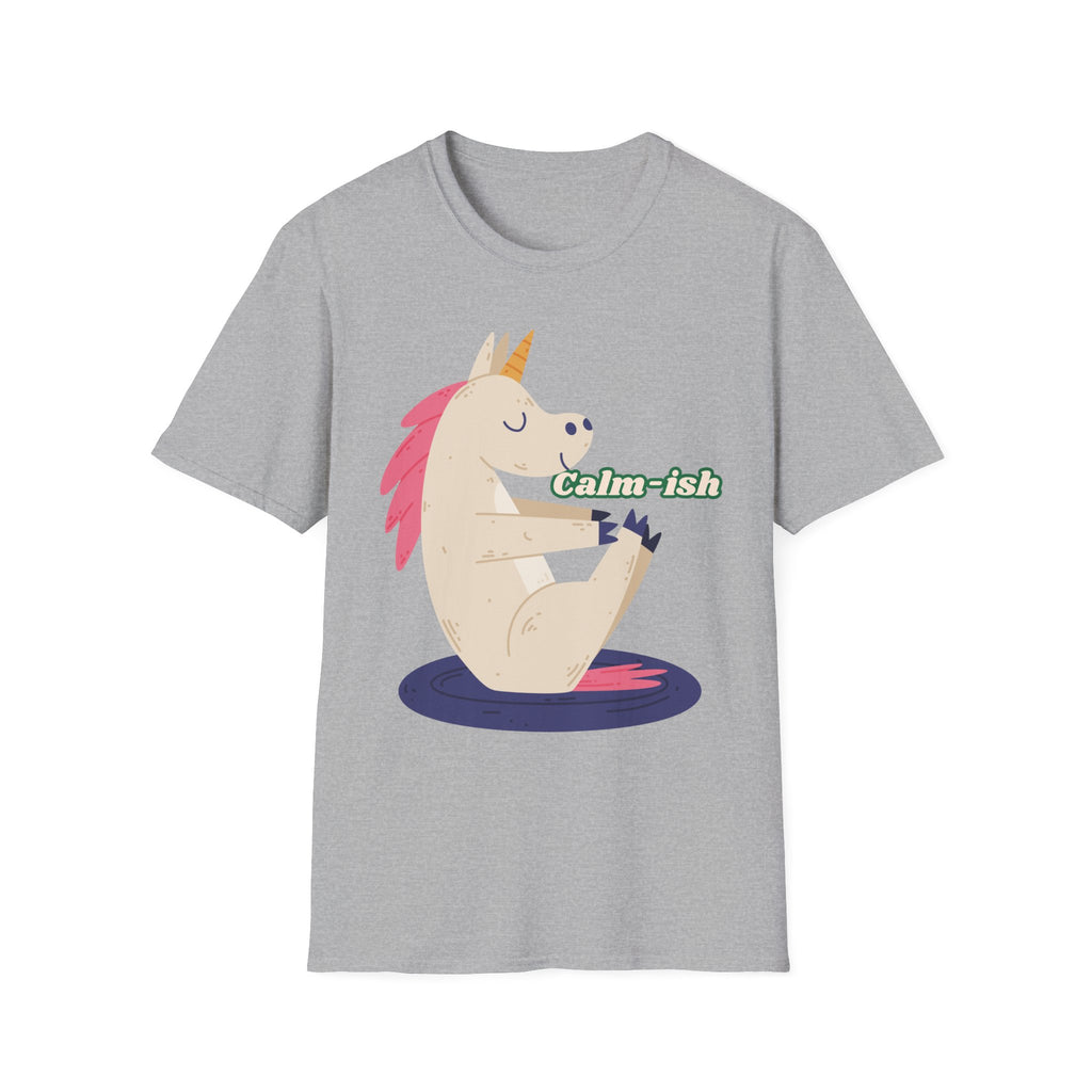 Calm-ish Unicorn T‑Shirt | Relaxed Yoga Cute Graphic Tee