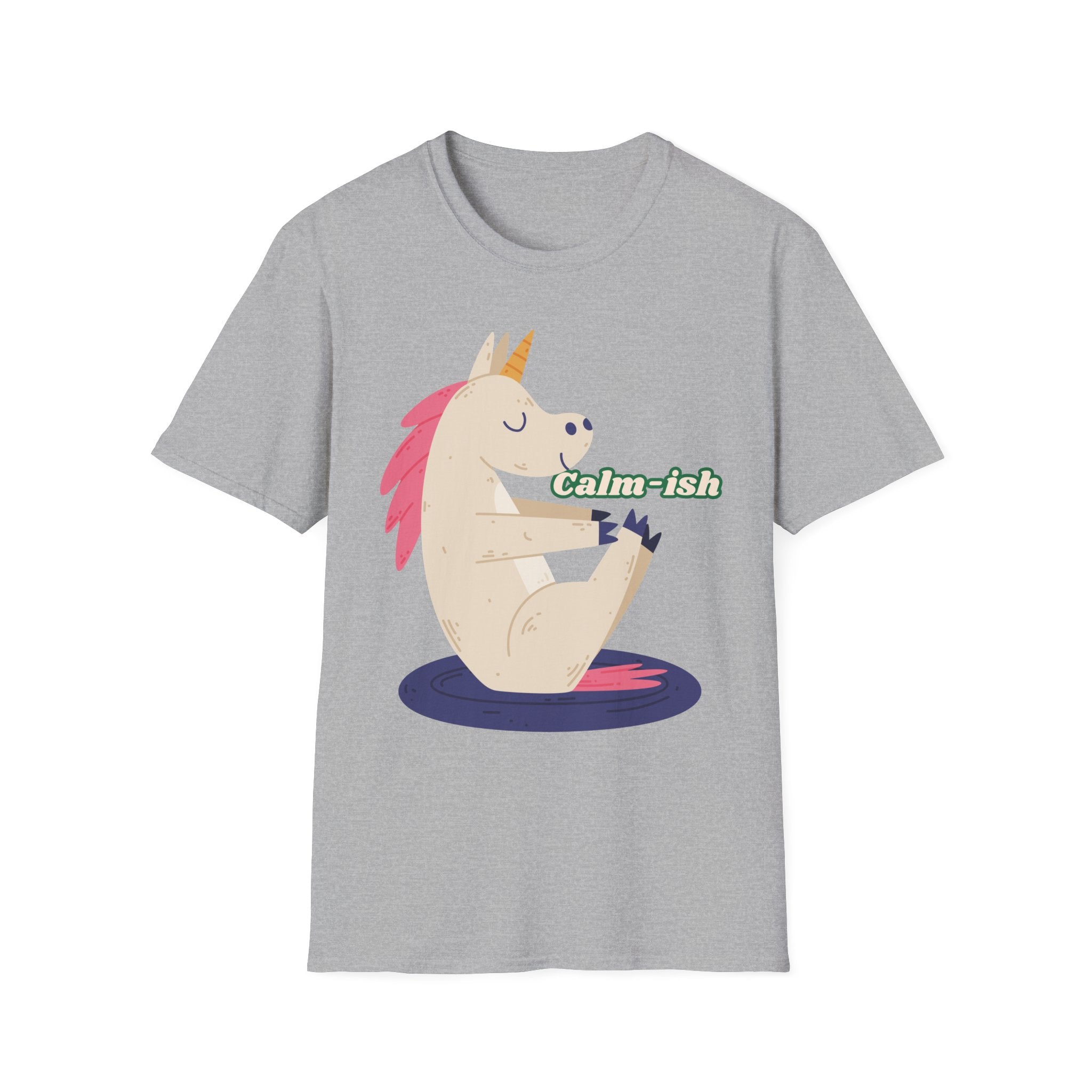 Calm-ish Unicorn T‑Shirt | Relaxed Yoga Cute Graphic Tee