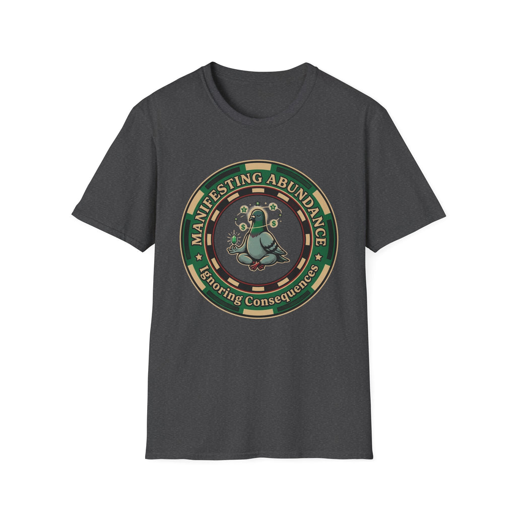 Manifesting Abundance T-Shirt | Cute Pigeon Money Luck Graphic Tee