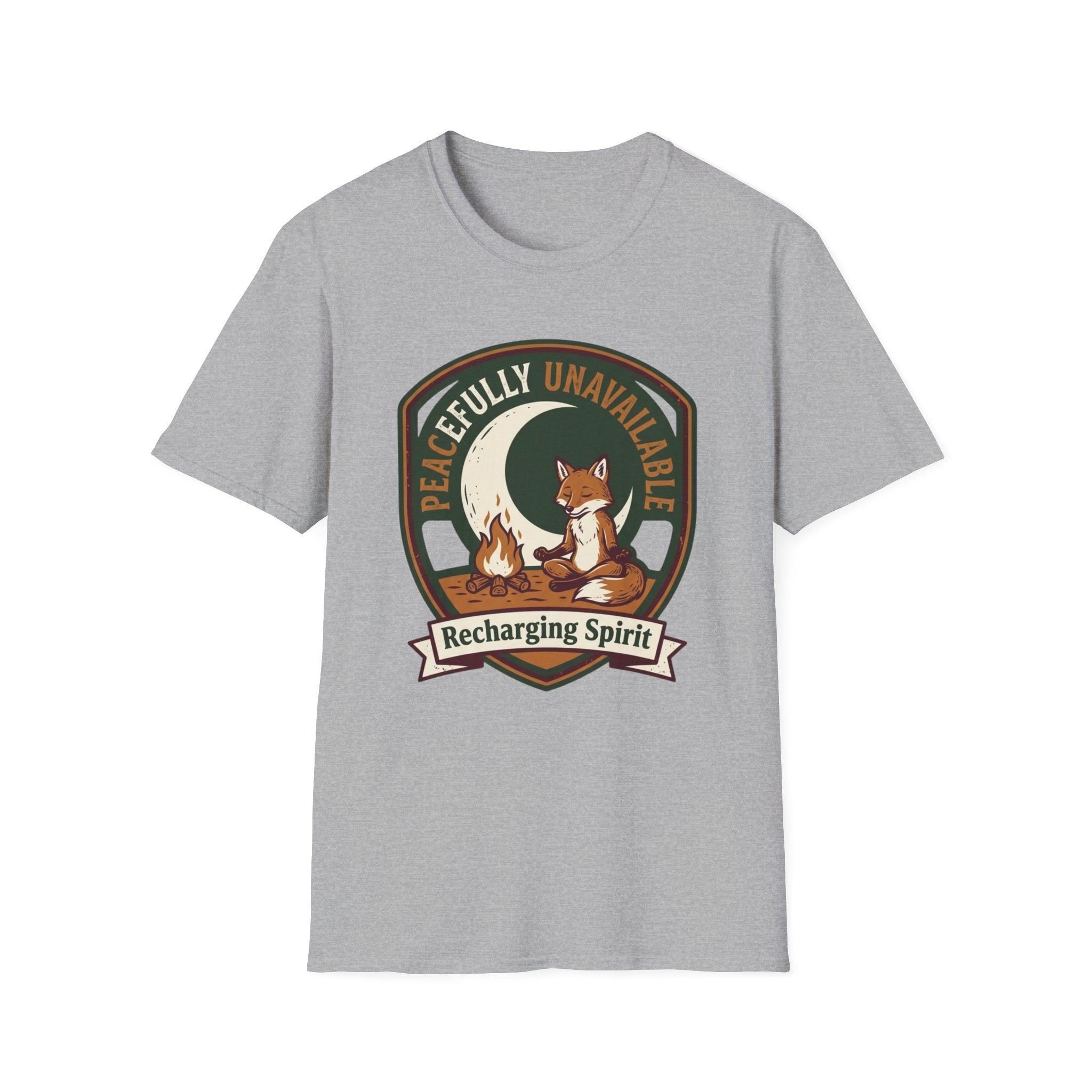 Peacefully Unavailable Fox T-Shirt | Recharging Spirit Graphic Tee