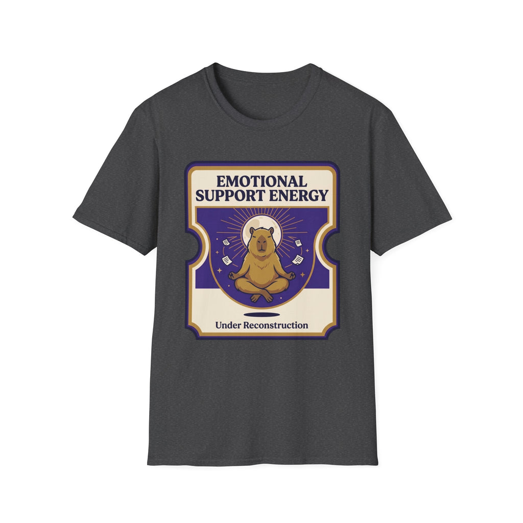 Emotional Support Energy T-Shirt | Cute Bear 'Under Reconstruction' Comfort Tee