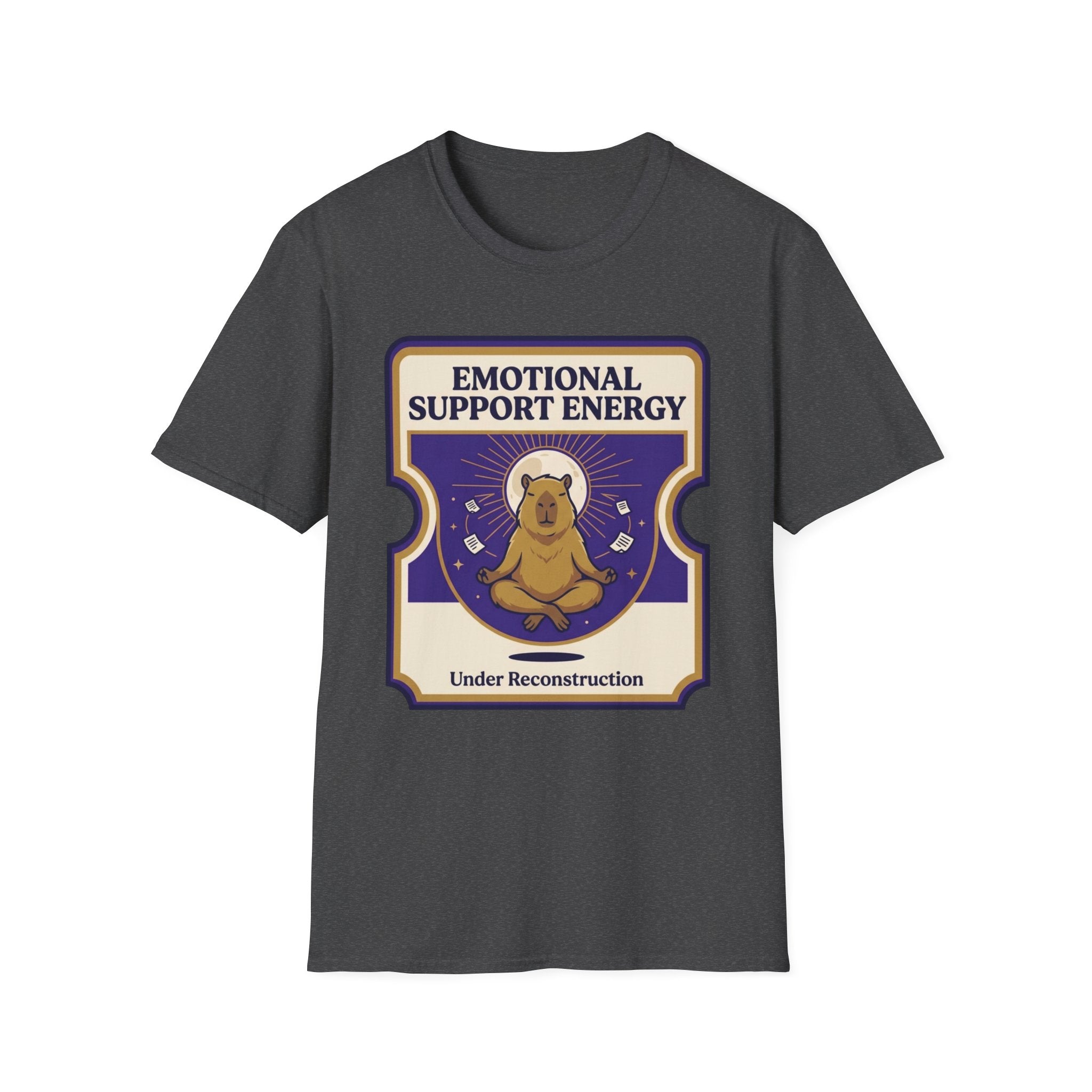 Emotional Support Energy T-Shirt | Cute Bear 'Under Reconstruction' Comfort Tee