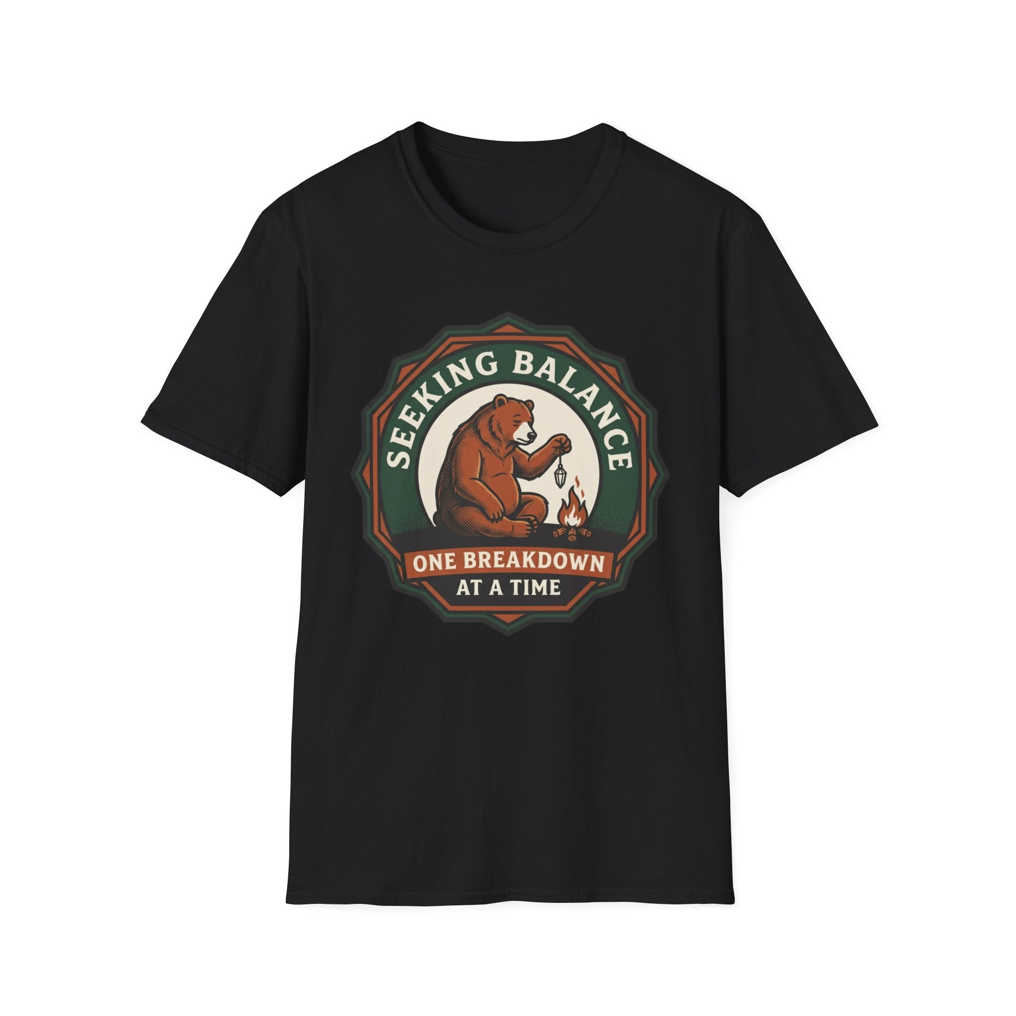 Seeking Balance Bear T-Shirt | "One Breakdown at a Time" Mental Health Awareness Tee