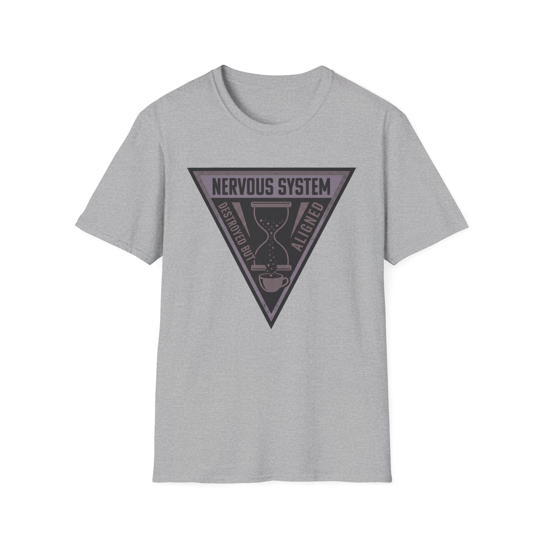 Nervous System Triangle T‑Shirt | “Nervous System: Destroyed But Aligned” Graphic Tee