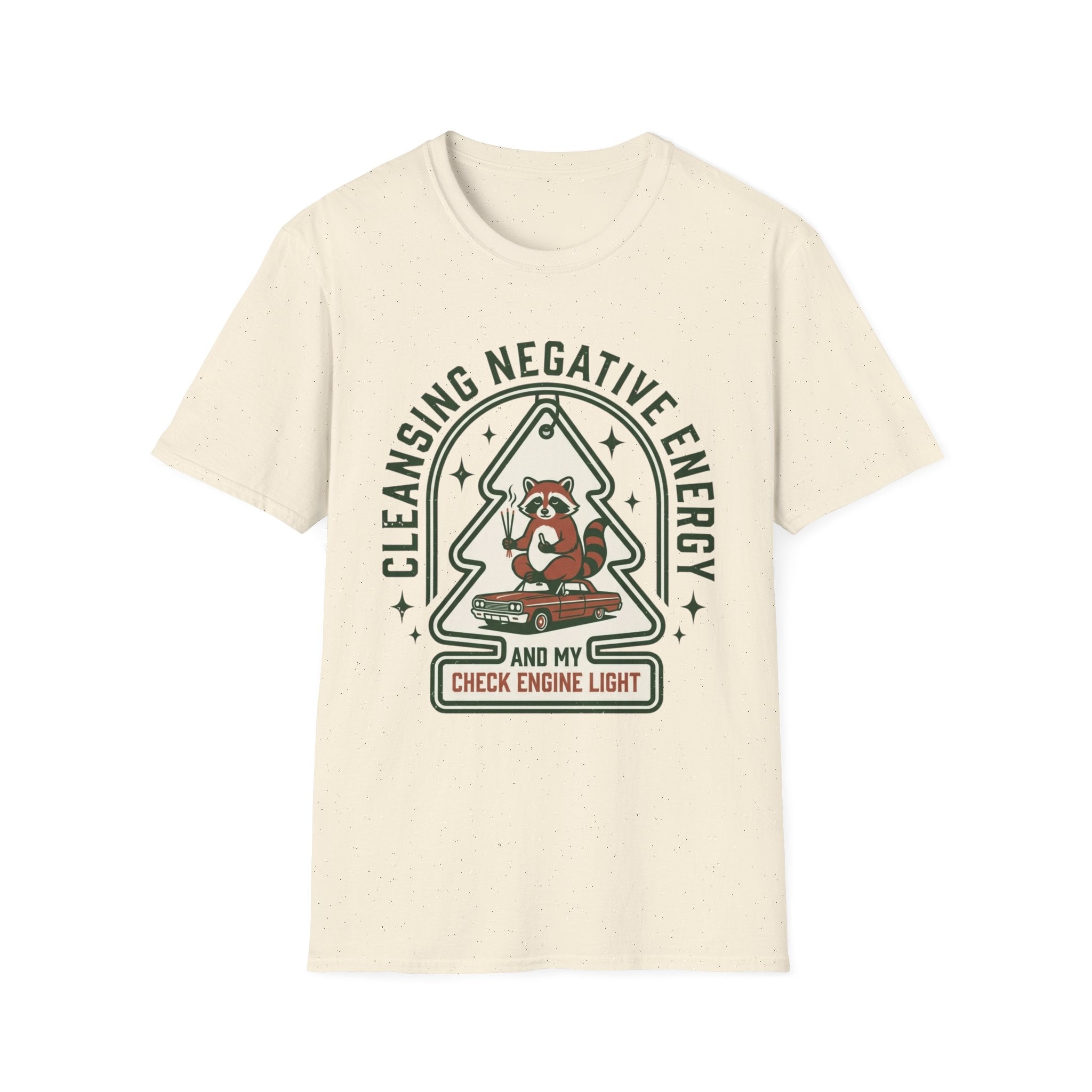 "Cleansing Negative Energy" Raccoon Graphic T-Shirt