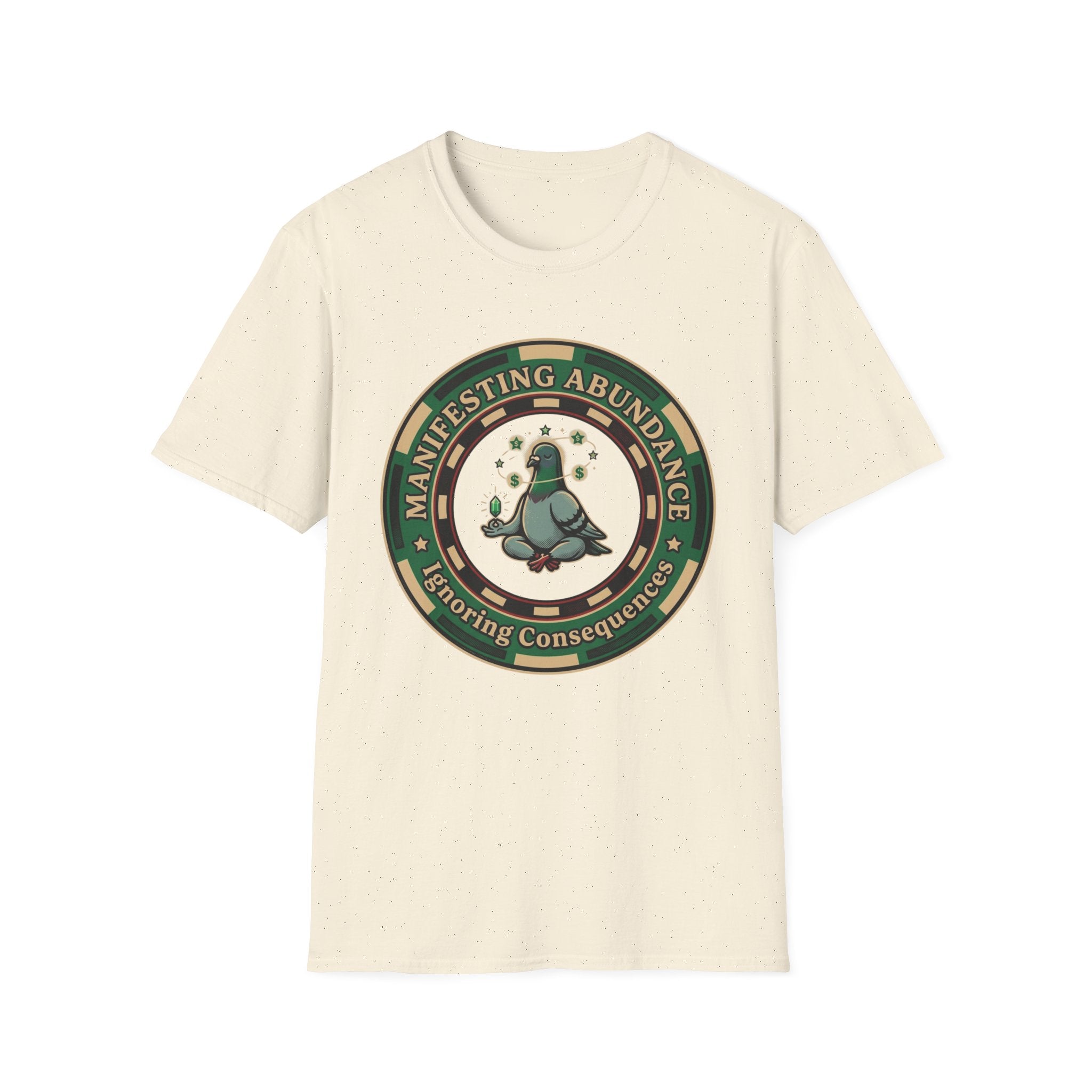 Manifesting Abundance T-Shirt | Cute Pigeon Money Luck Graphic Tee