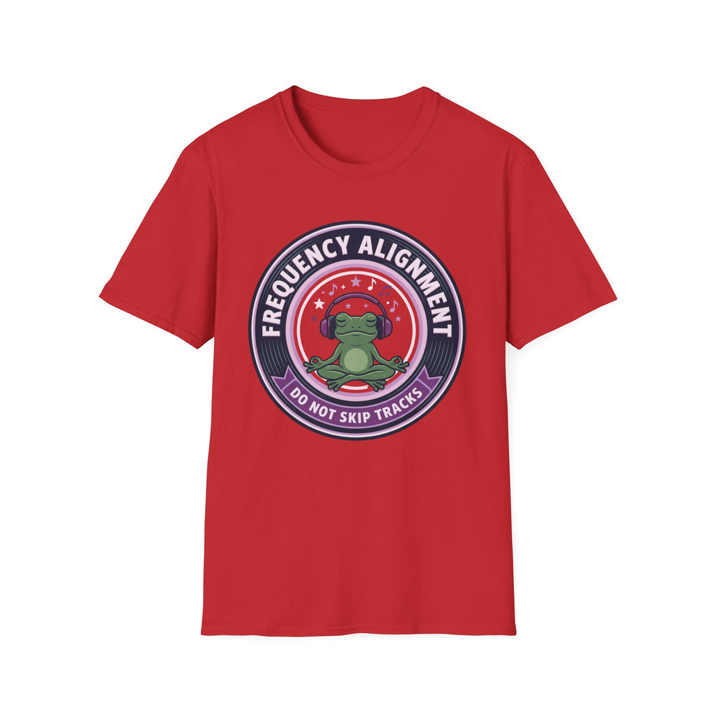 Frequency Alignment T-Shirt | Frog with Headphones “Do Not Skip Tracks”