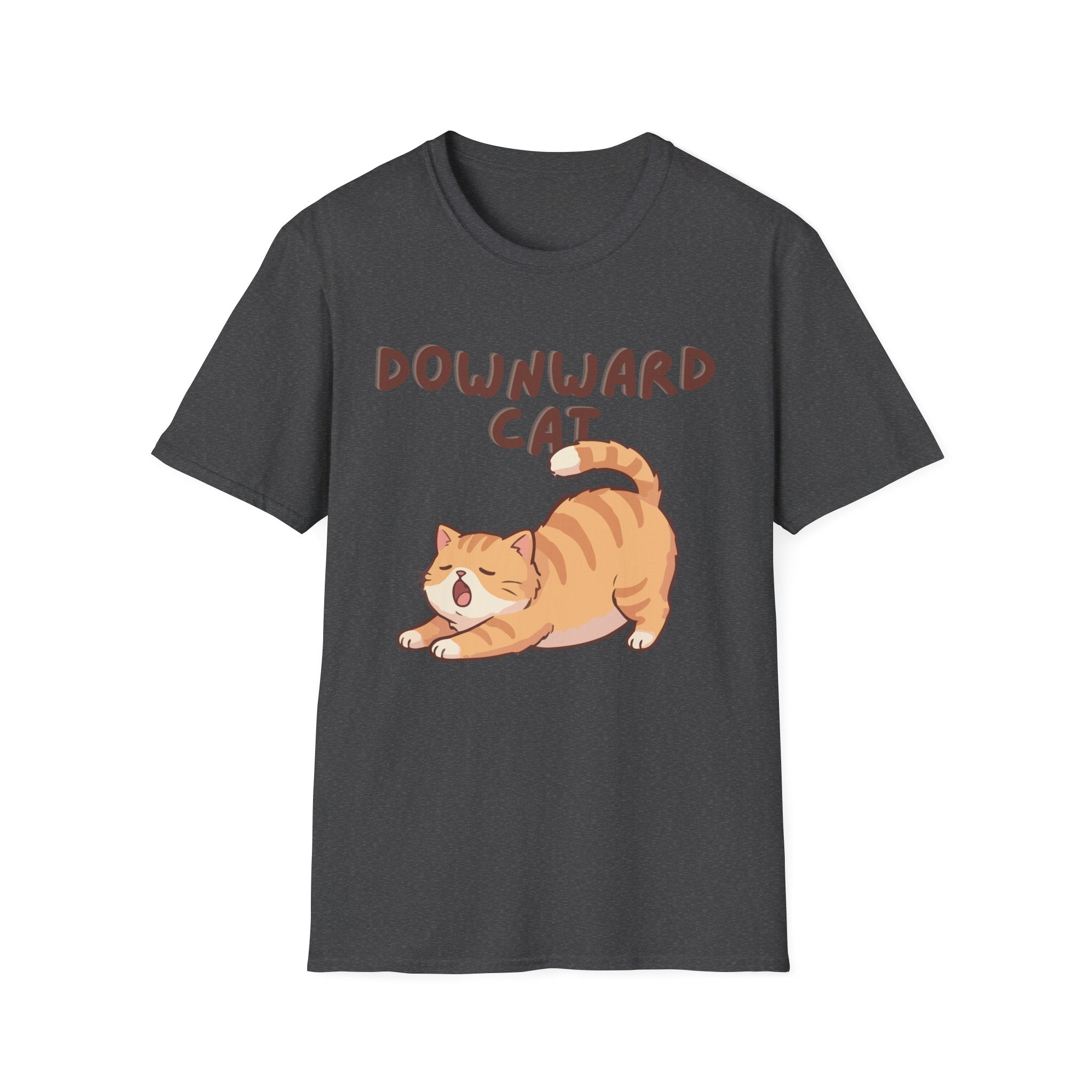 Downward Cat T-Shirt | Cute Yoga Cat Graphic Tee