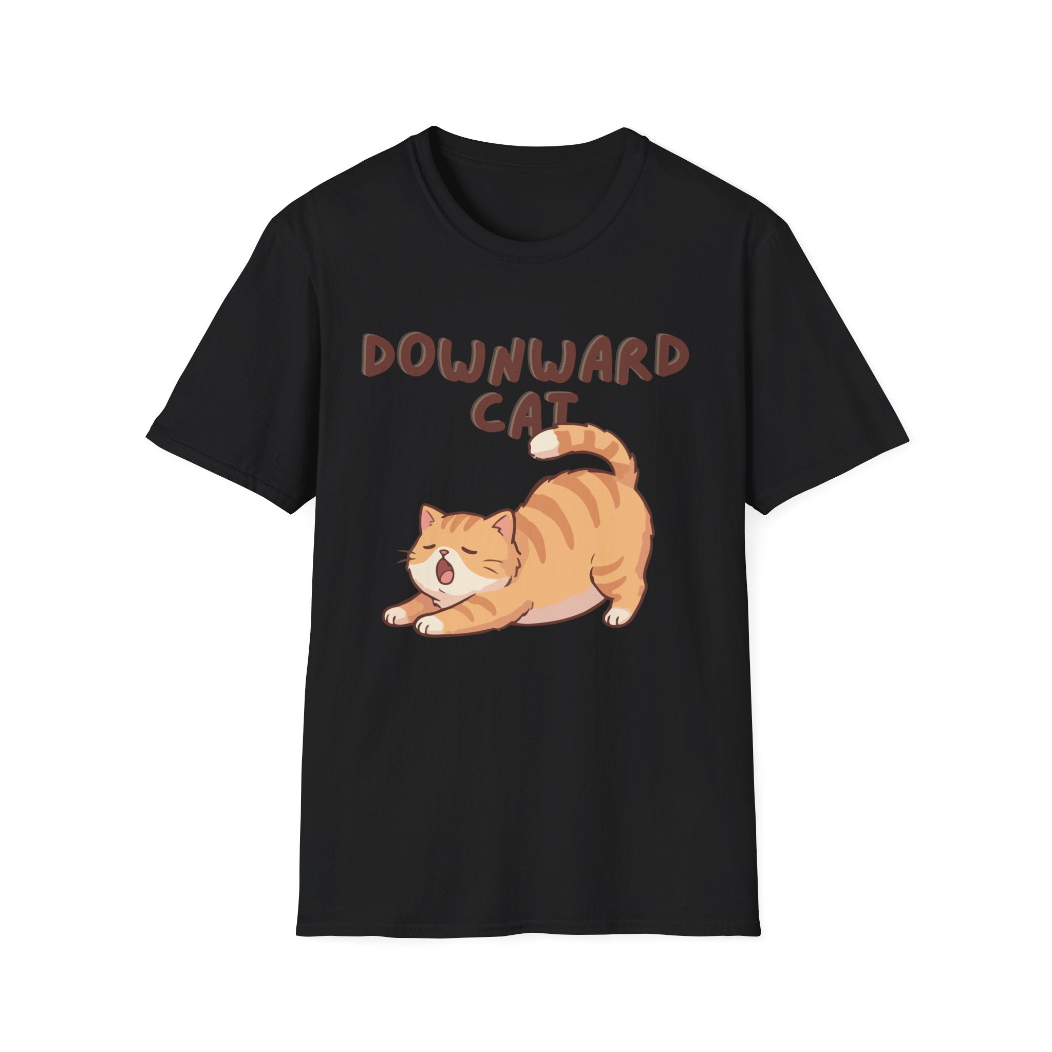 Downward Cat T-Shirt | Cute Yoga Cat Graphic Tee