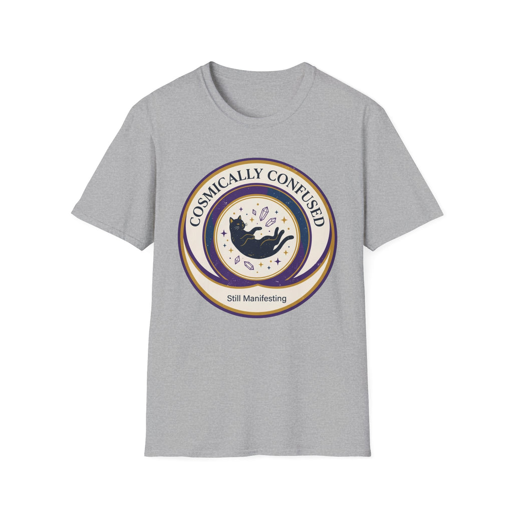 Cosmically Confused Cat T-Shirt | Astrology & Space Vibes Tee