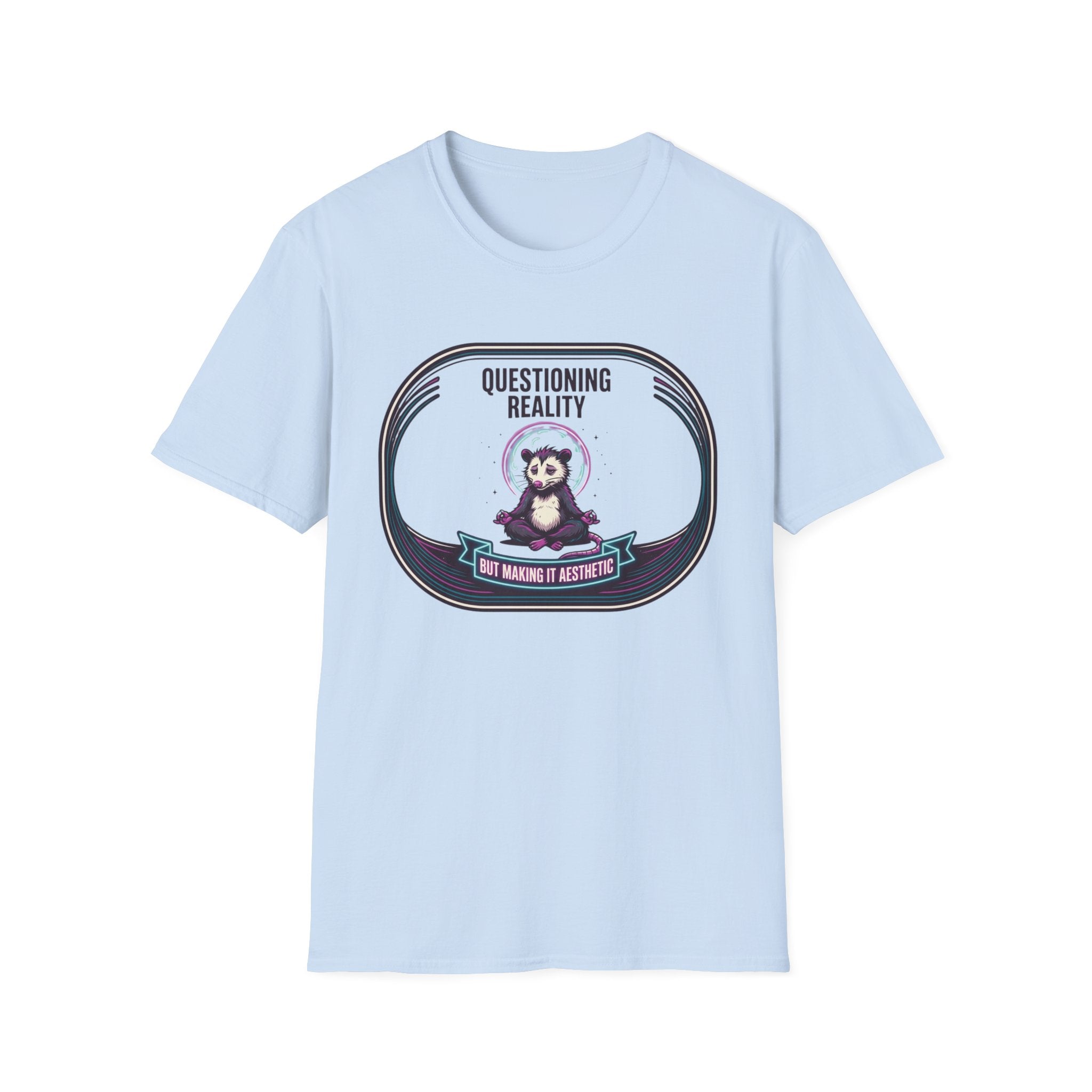Questioning Reality T‑Shirt | Cute Meditating Panda Design