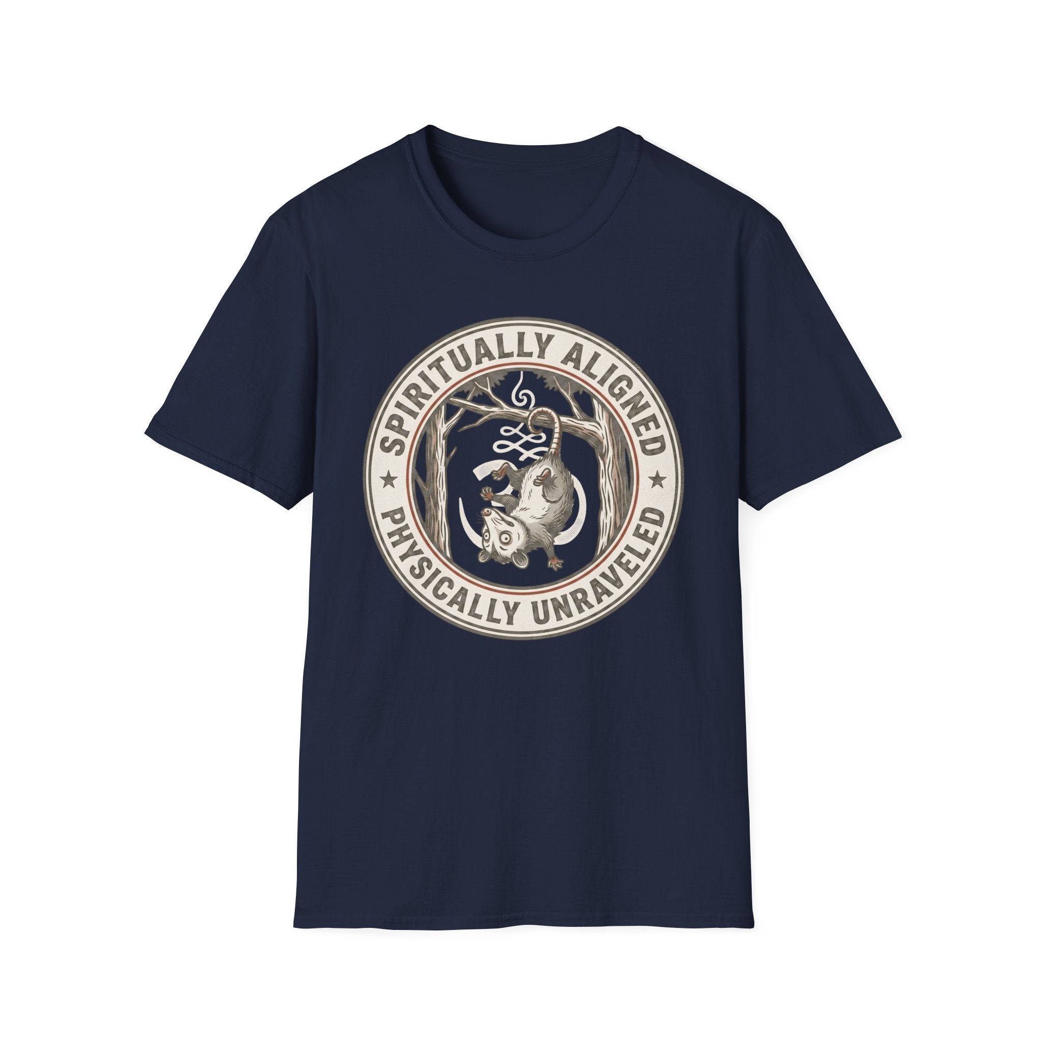 "Spiritually Aligned, Physically Unraveled" Sloth Graphic T-Shirt
