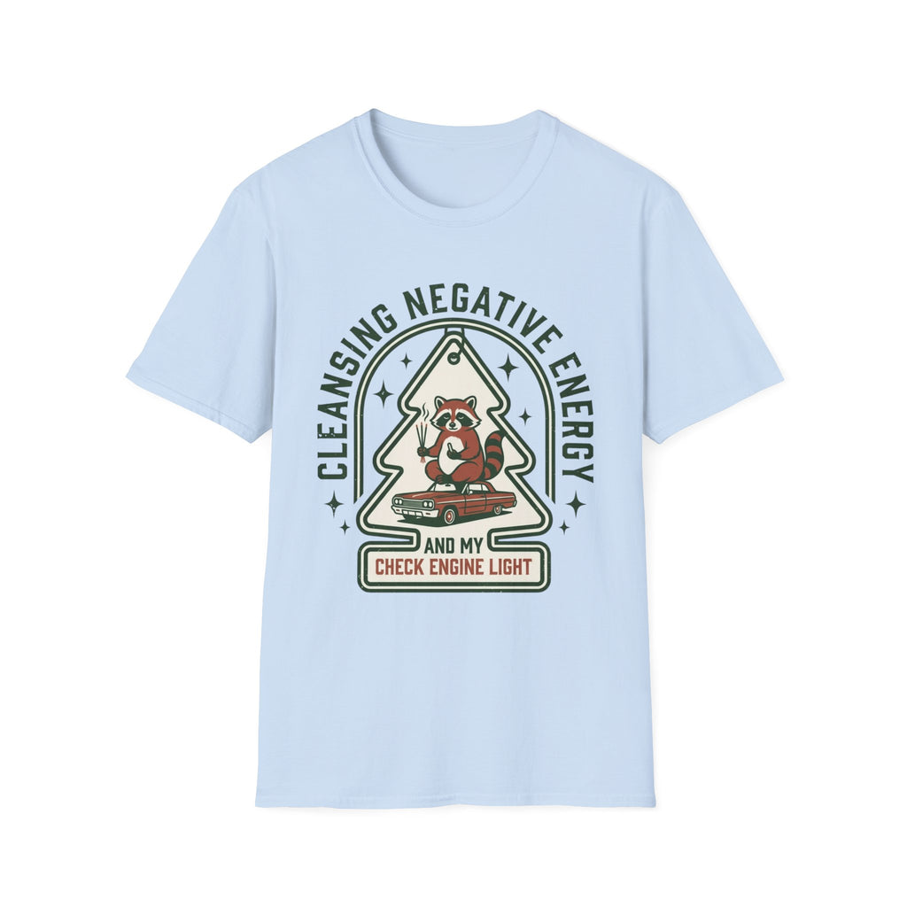 "Cleansing Negative Energy" Raccoon Graphic T-Shirt