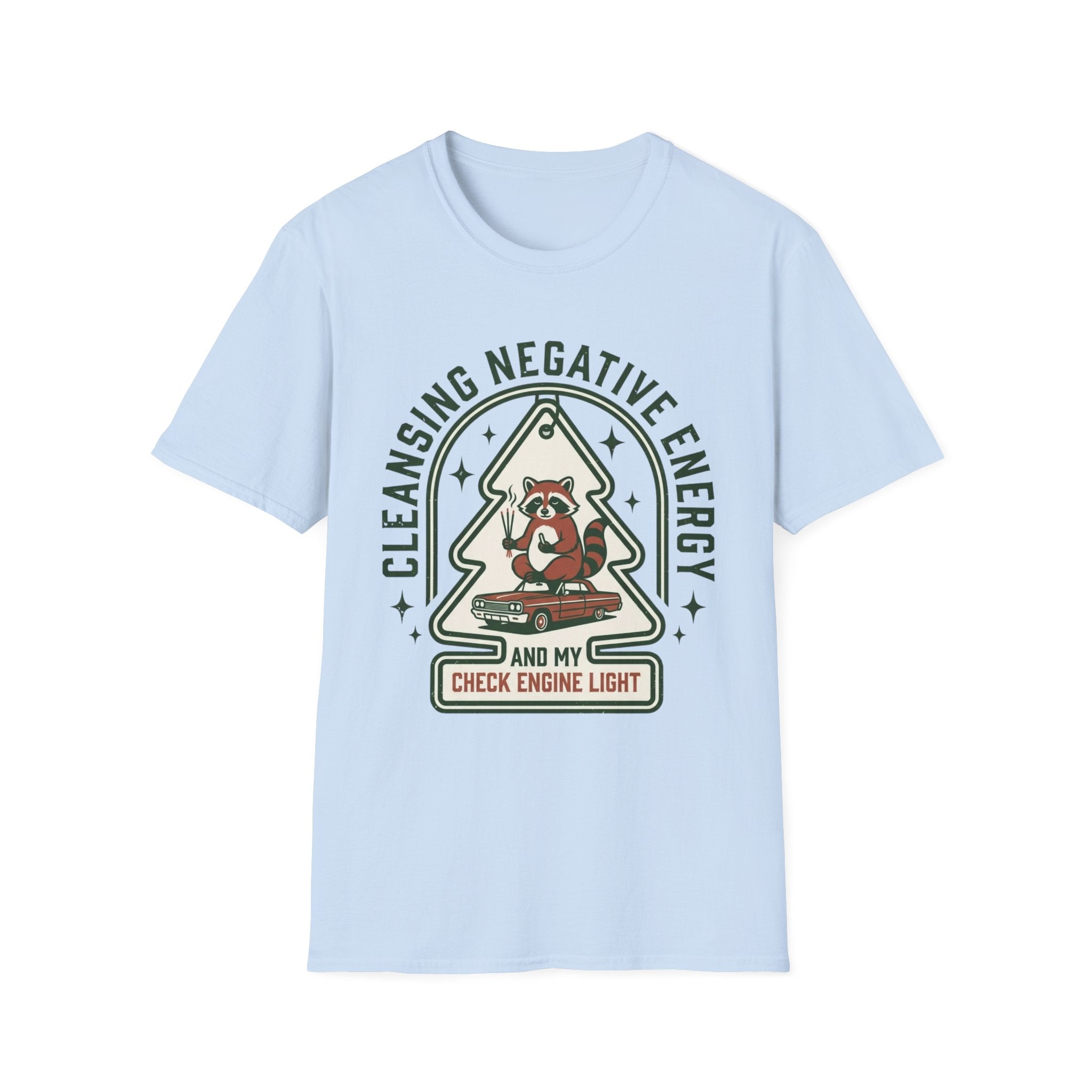 "Cleansing Negative Energy" Raccoon Graphic T-Shirt