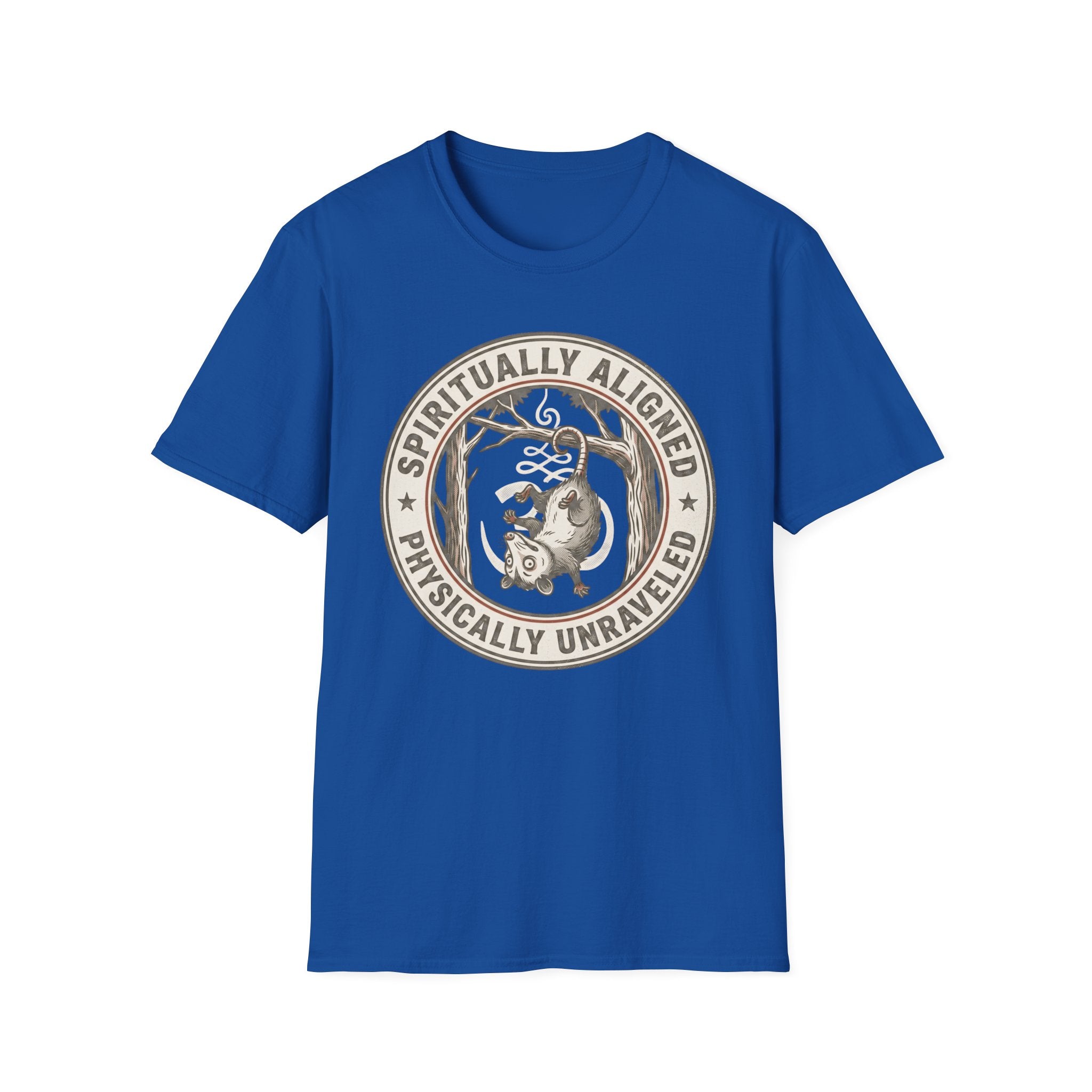 "Spiritually Aligned, Physically Unraveled" Sloth Graphic T-Shirt