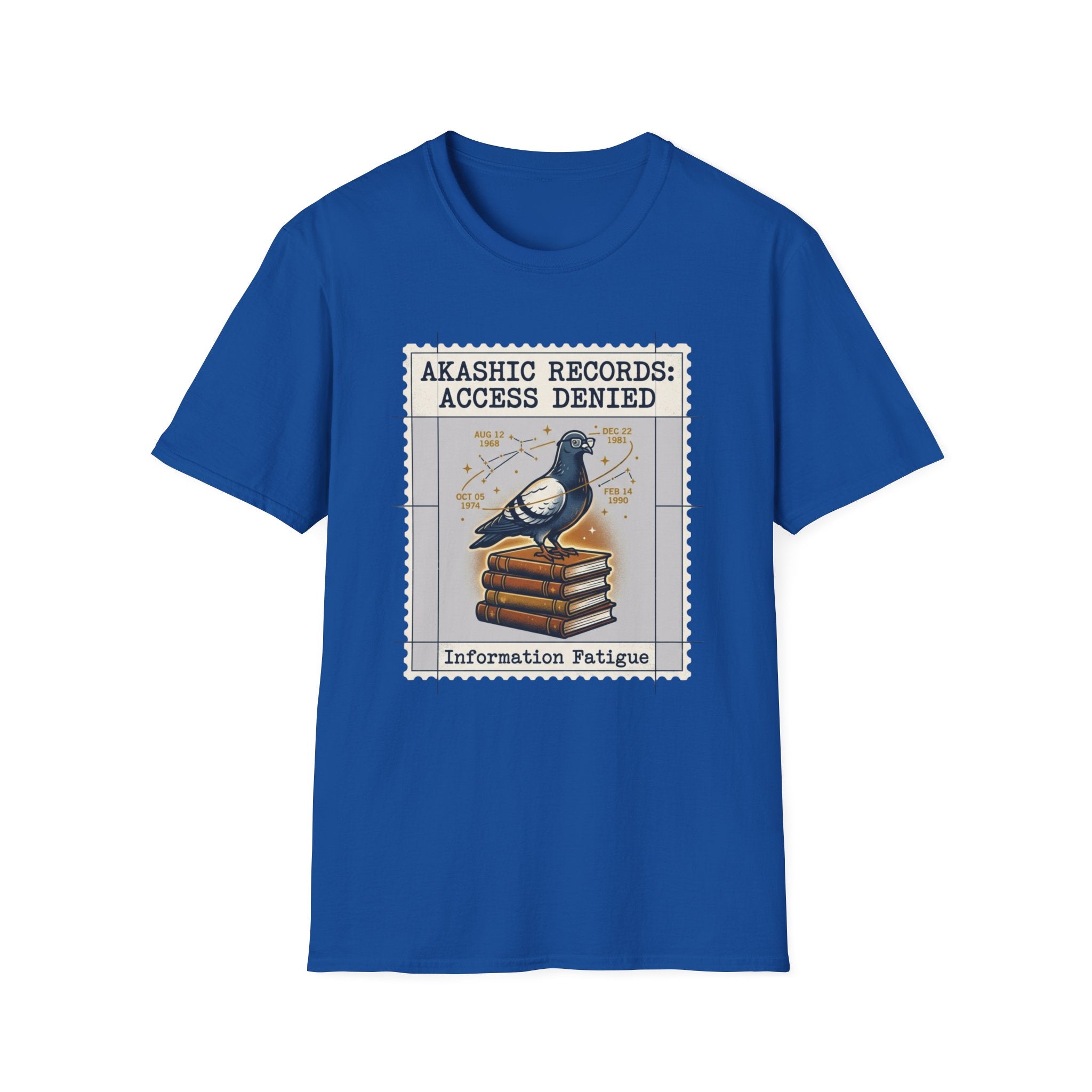 Akashic Records Access Denied T-Shirt | Vintage Pigeon & Books Spiritual Graphic Tee