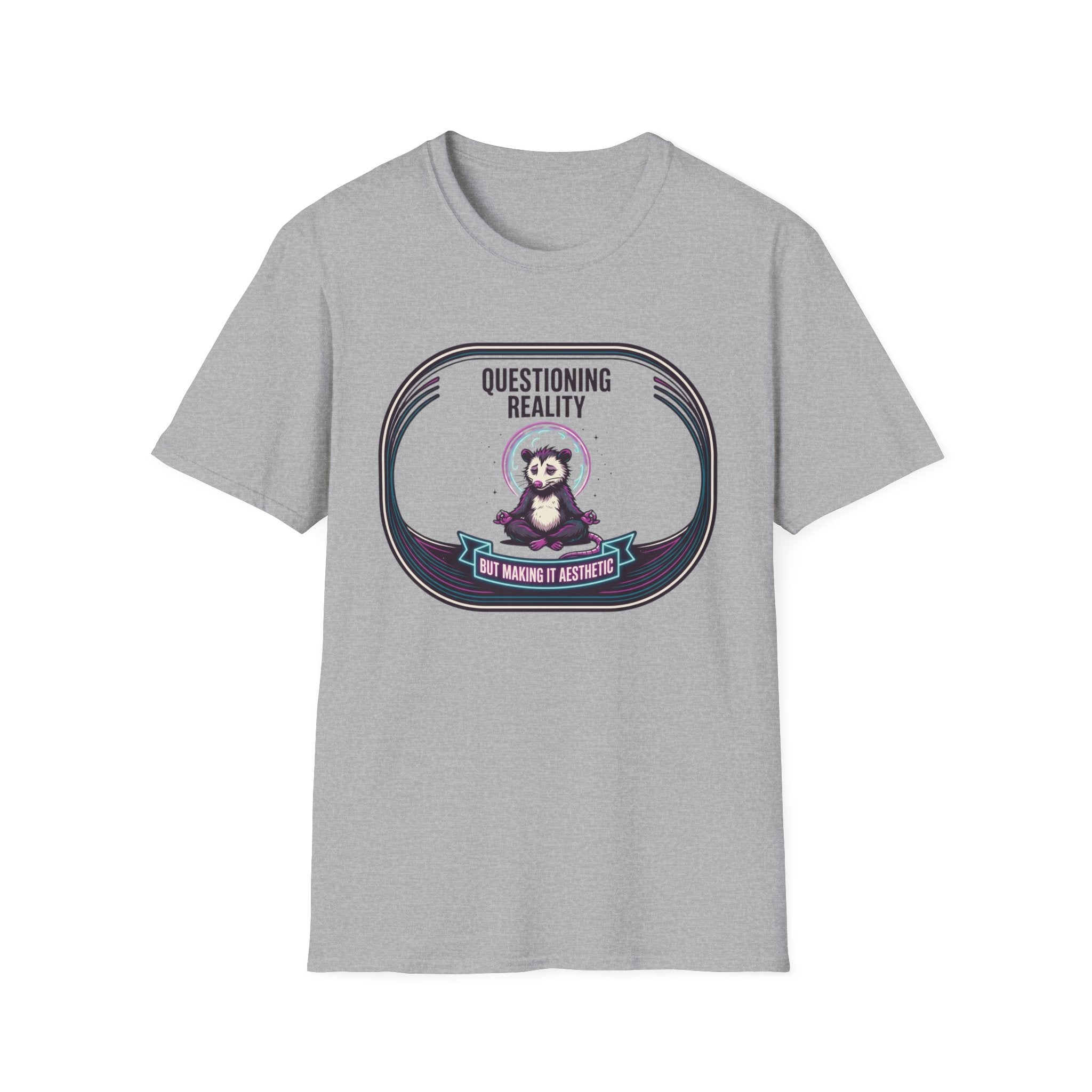 Questioning Reality T‑Shirt | Cute Meditating Panda Design
