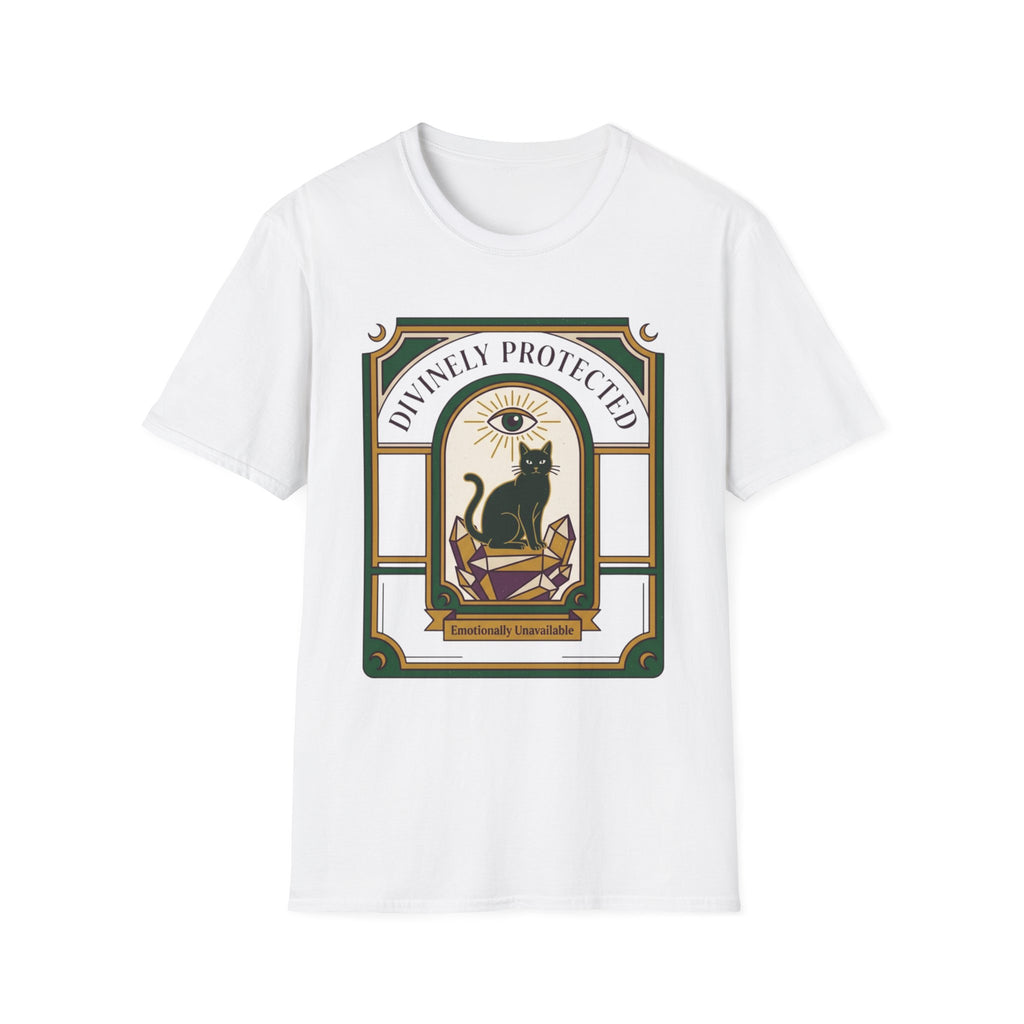 Divinely Protected Cat T-Shirt | Mystical Black Cat Graphic