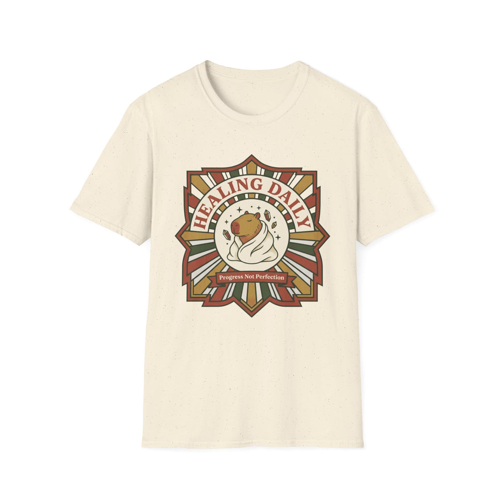 "Healing Daily" Cozy Spiritual Graphic T-Shirt