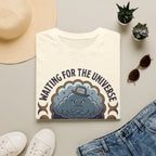 Waiting for the Universe T-Shirt | Moody Cloud Graphic Tee ("Divine Timing")