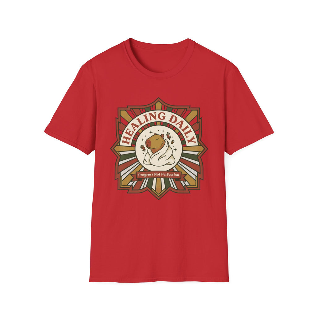 "Healing Daily" Cozy Spiritual Graphic T-Shirt