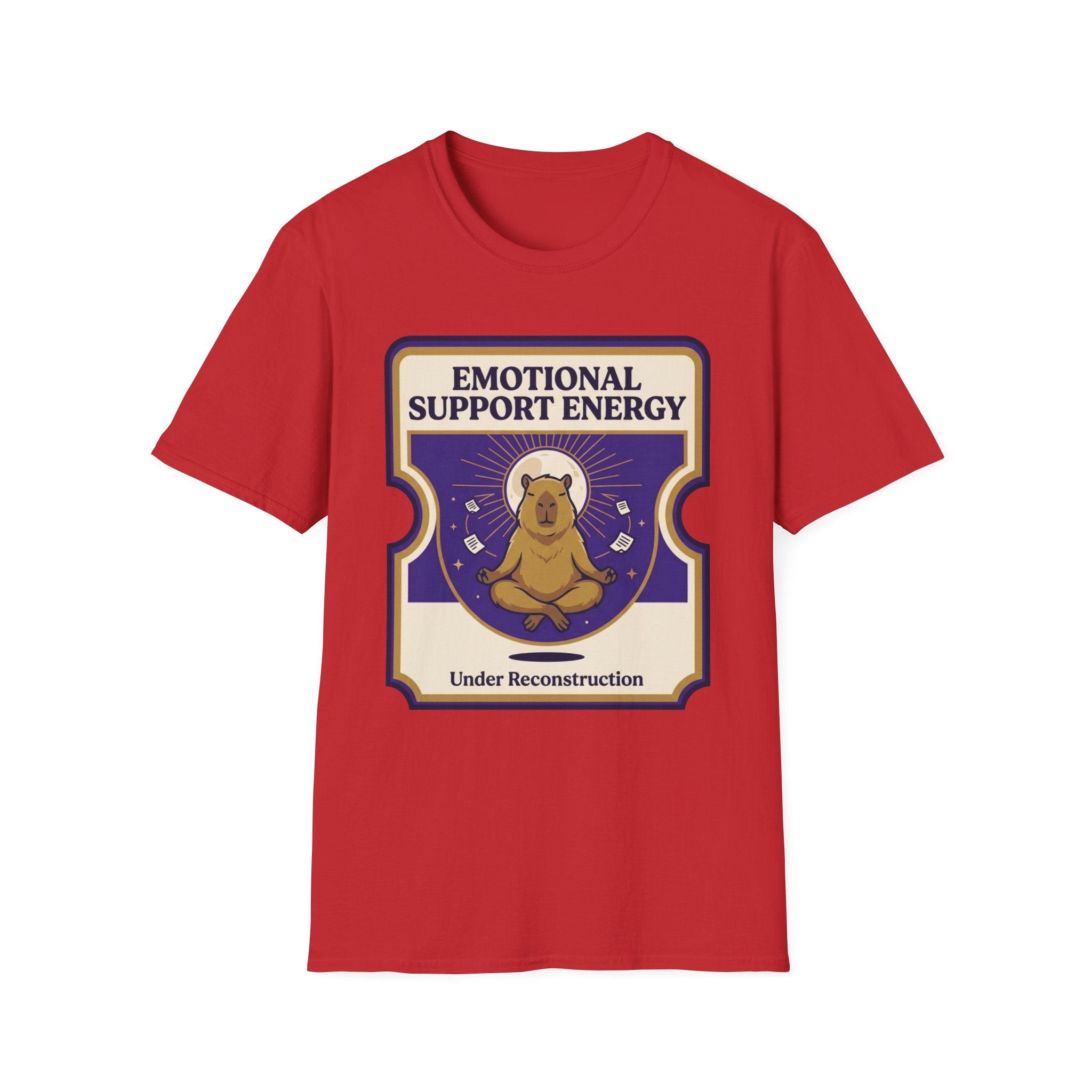 Emotional Support Energy T-Shirt | Cute Bear 'Under Reconstruction' Comfort Tee