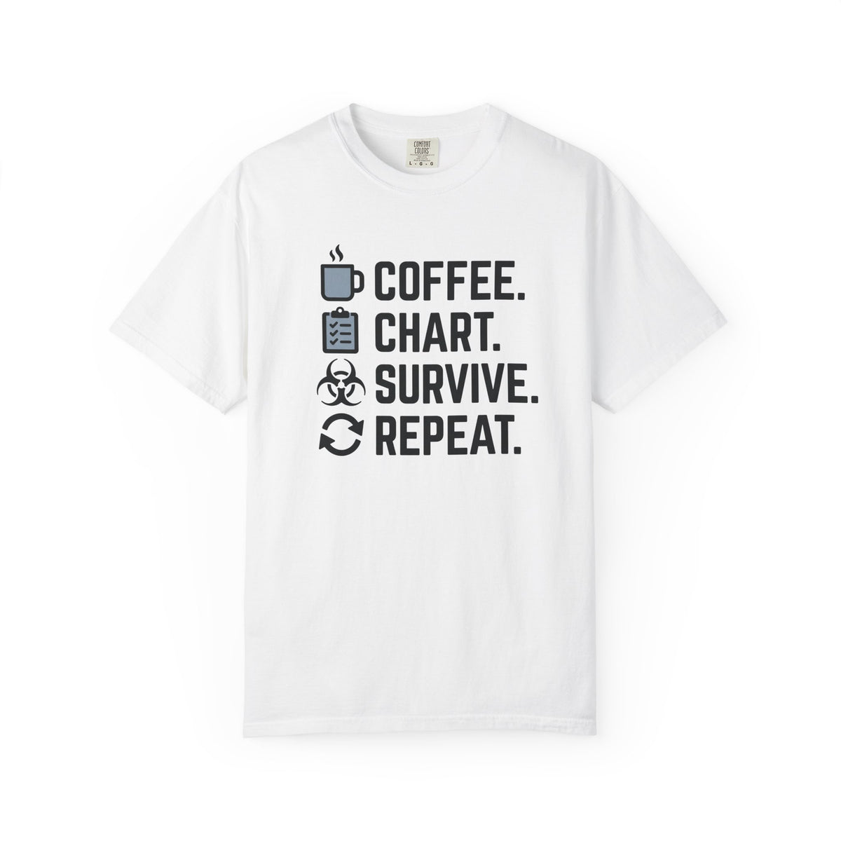 Coffee Chart Survive Repeat T-Shirt