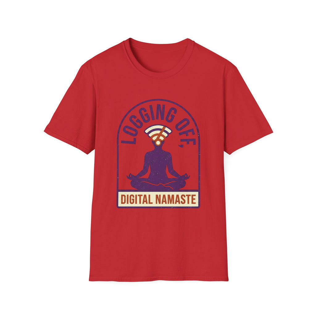 "Logging Off" Digital Namaste Meditation T-Shirt